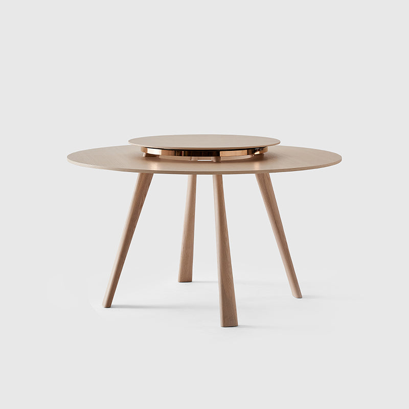 New Piece_Jianze_Loft Round Table - Lazy Susan_Light Oak_Dining Table_1