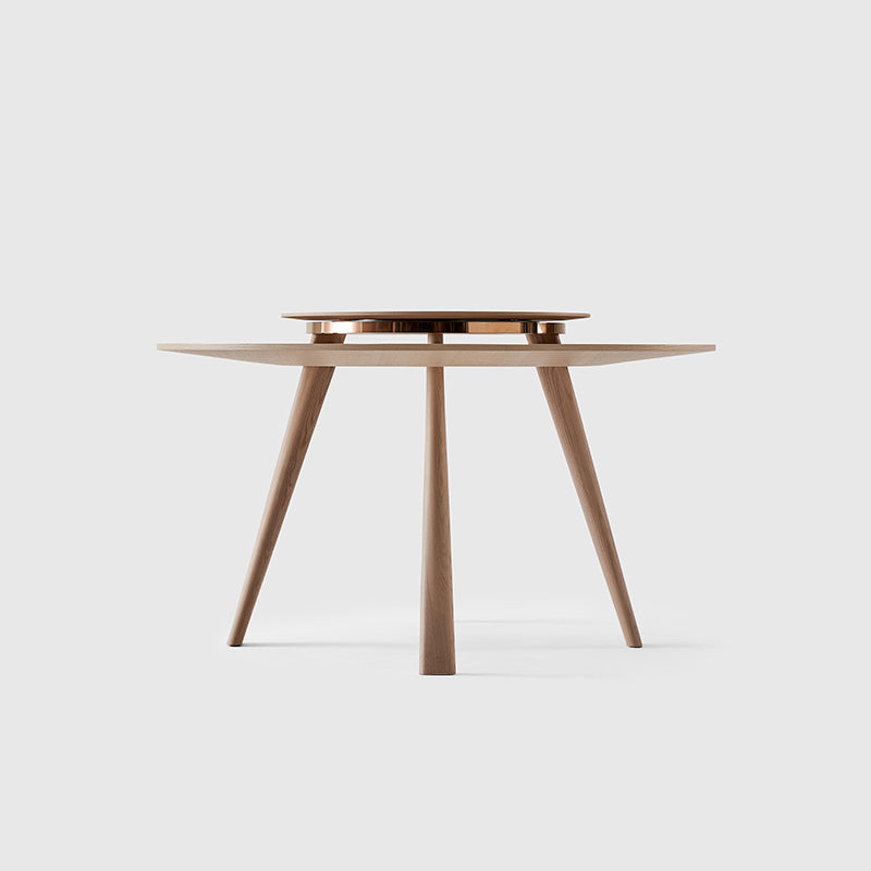 New Piece_Jianze_Loft Round Table - Lazy Susan_Light Oak_Dining Table_2