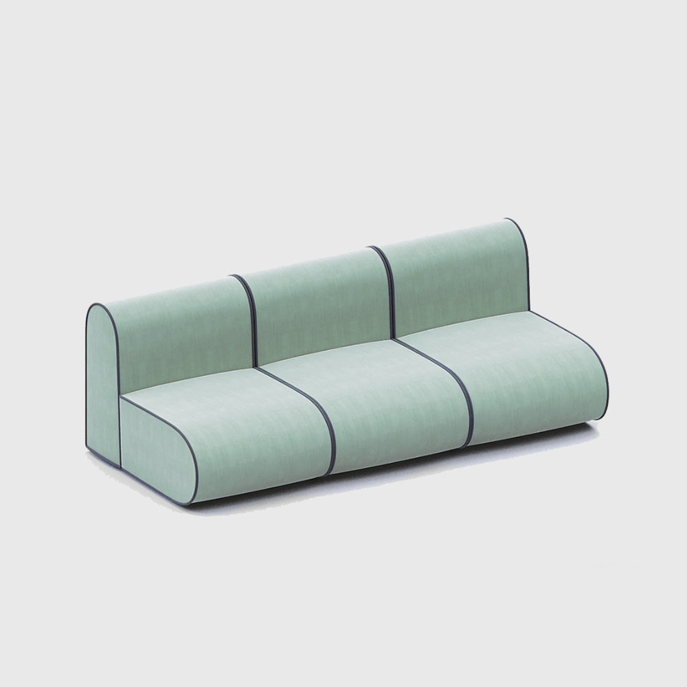 Curv Modular Sofa - 3 Seater Armless