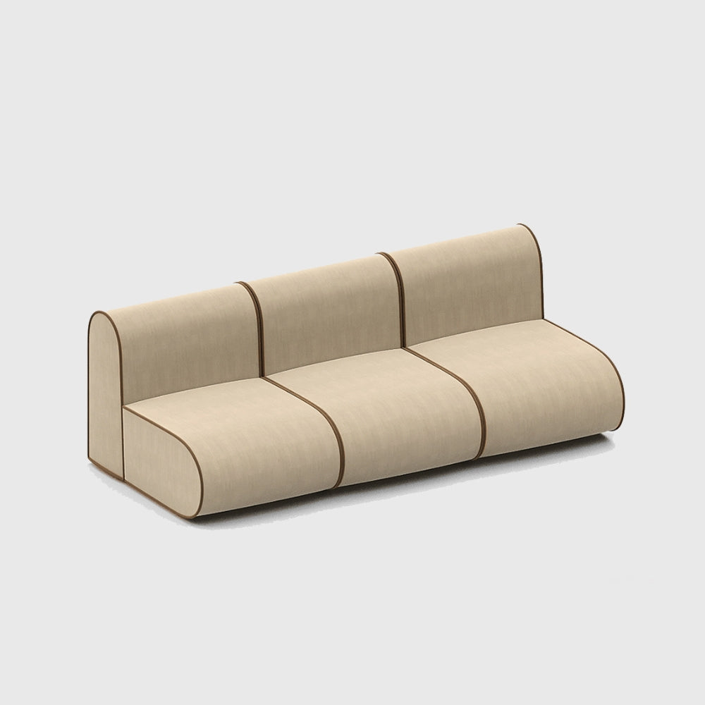 Curv Modular Sofa - 3 Seater Armless