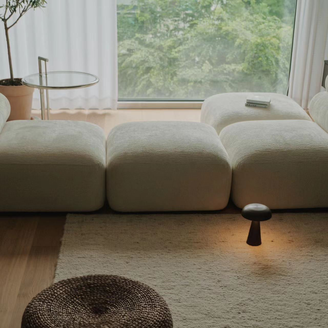 New Piece_Lift Loft_Loaf Ottoman Chenille_ Cream_Modular Sofa _3