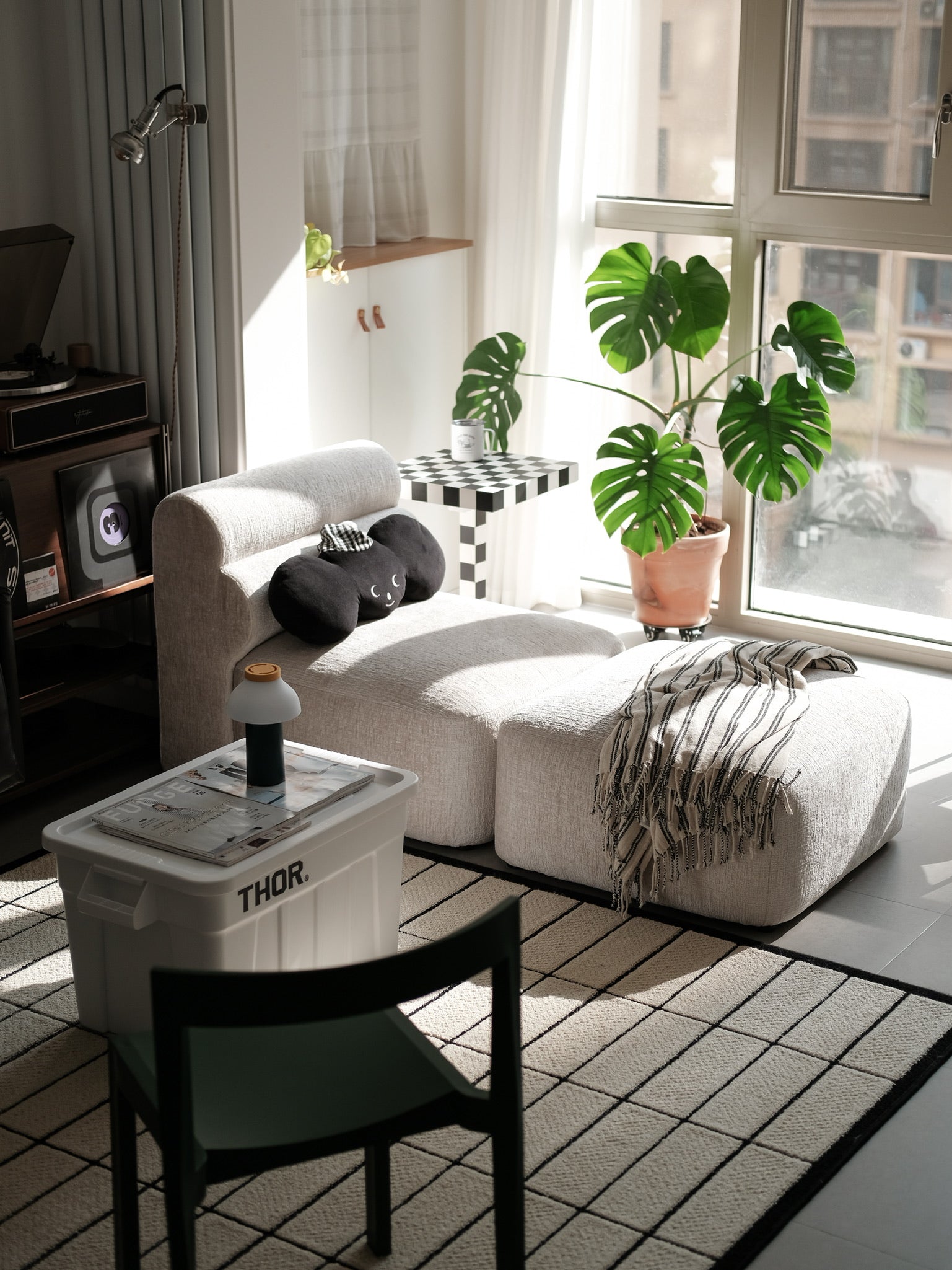 New Piece_Lift Loft_Loaf Ottoman Chenille_ Cream_Modular Sofa _4