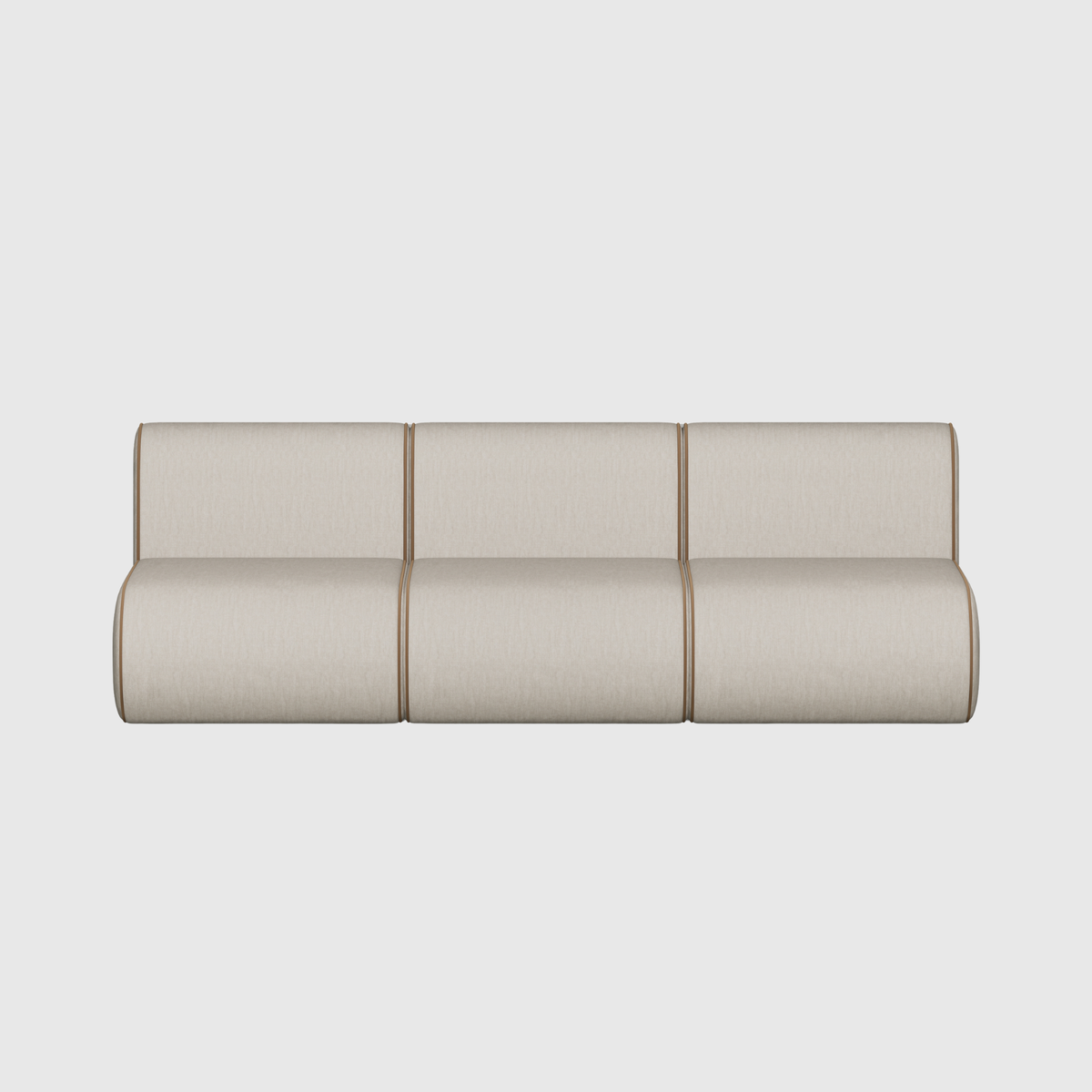 New Piece Curv Modular Sofa 3 Seater Armless in Tweed upholstery finishes