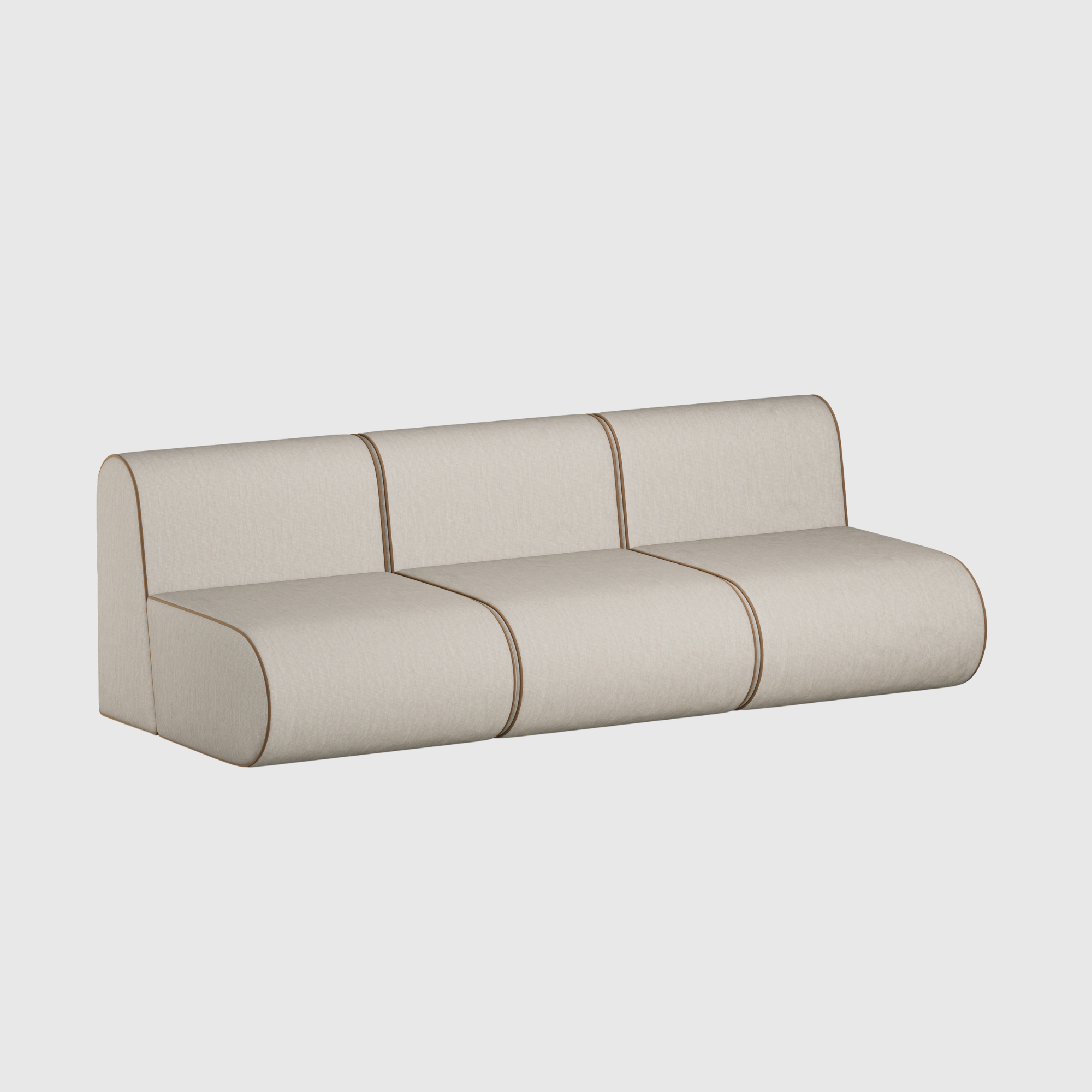 Curv Modular Sofa - 3 Seater Armless