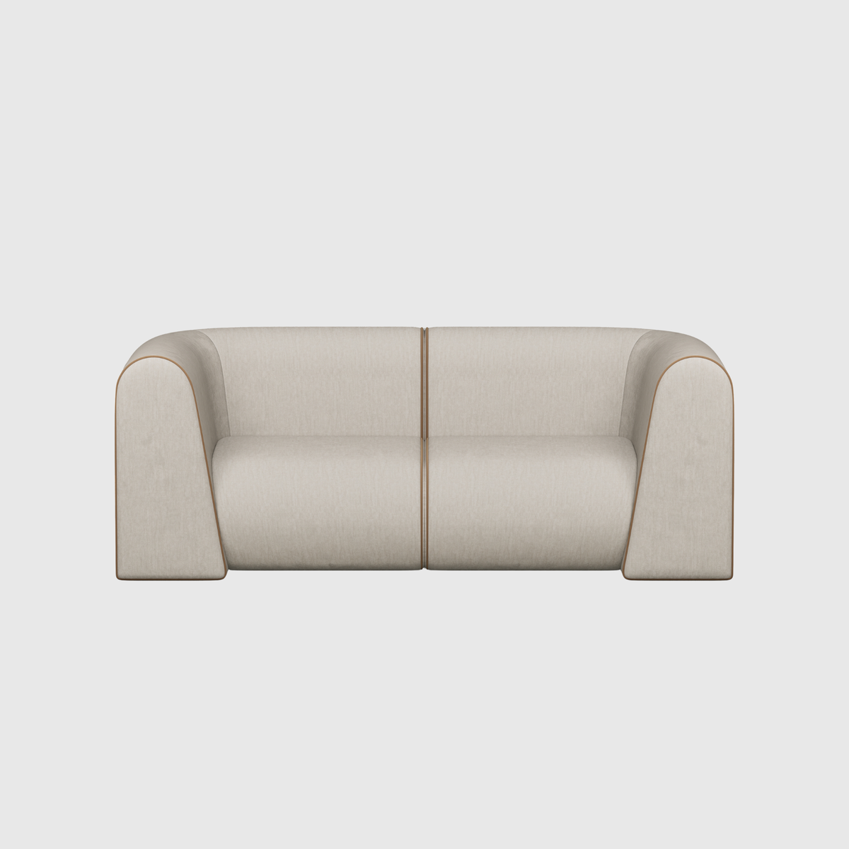 New Piece Curv Modular Sofa 2 Seater with Tweed, Charcoal, Sand and Aegean fabric finishes