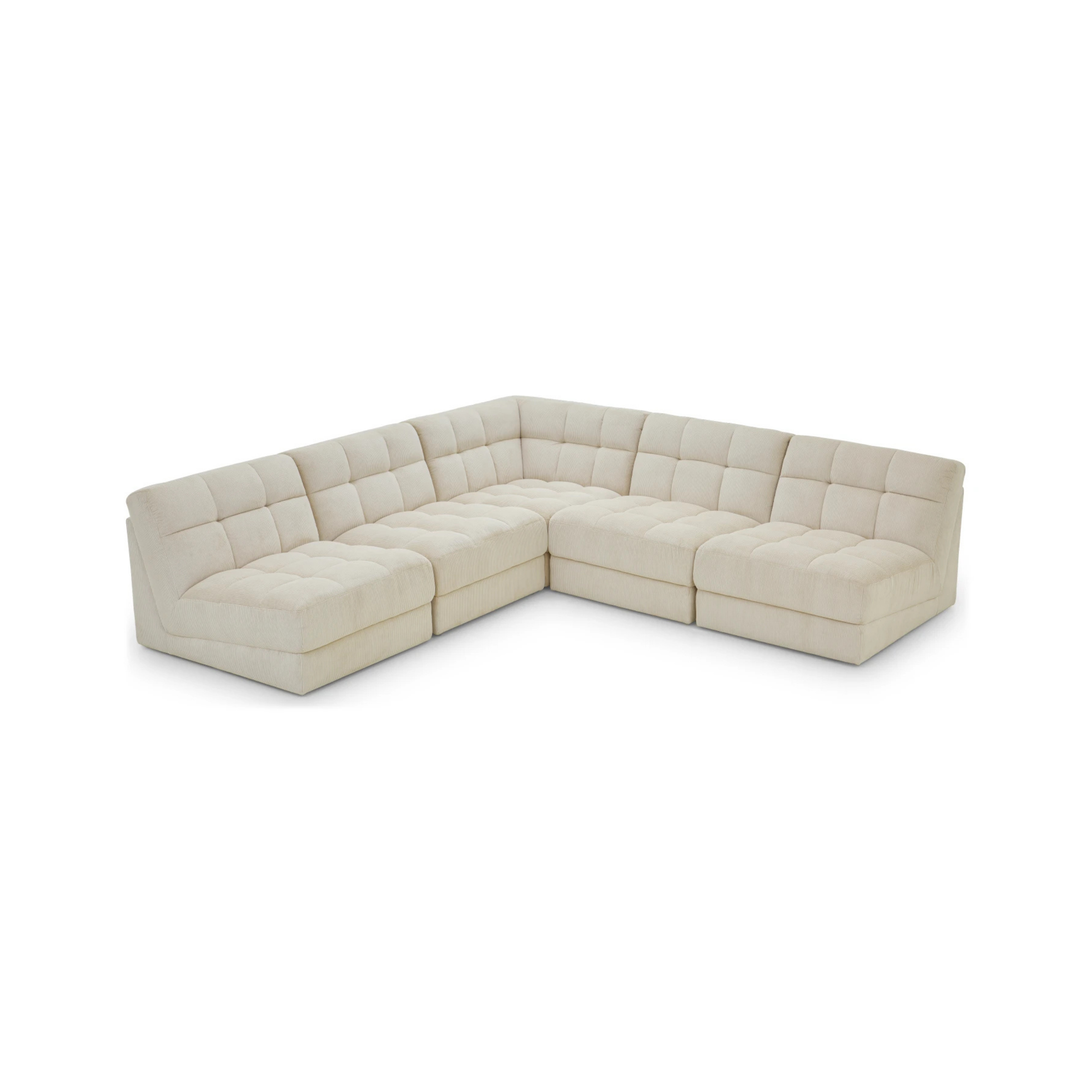 Nest 5 Piece Corner Modular Sofa - Armless