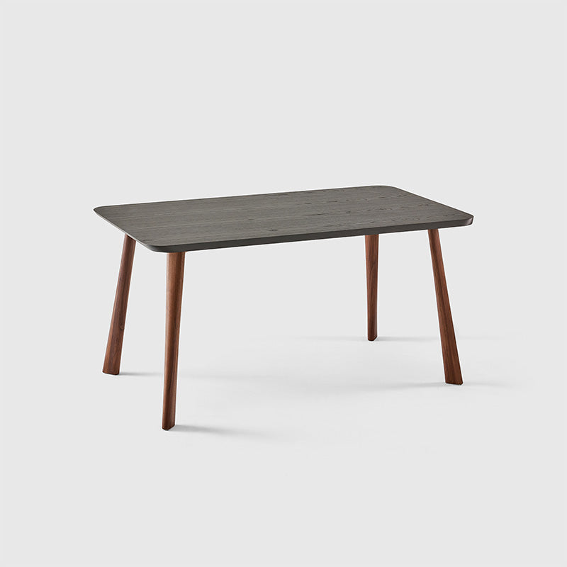 Loft Square Table - Charcoal & Walnut