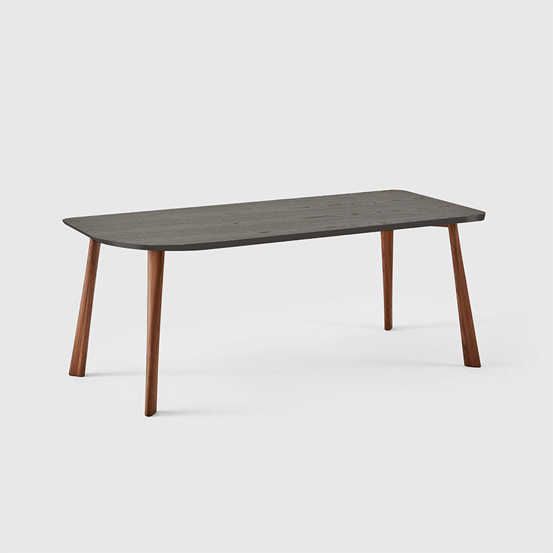 Loft Square Table - Charcoal & Walnut