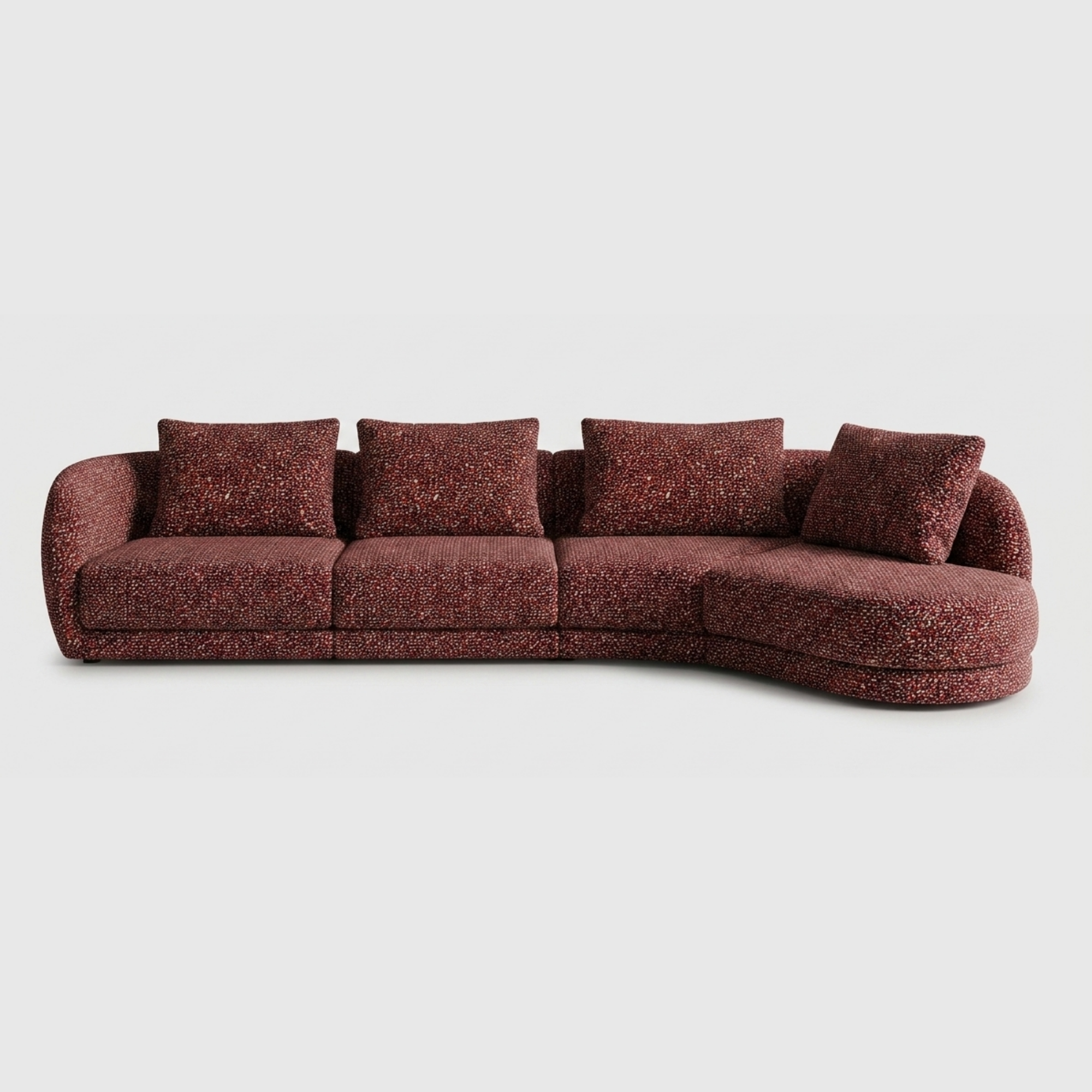 Cirra Sofa - 4 Seater Curved Chaise Sofa