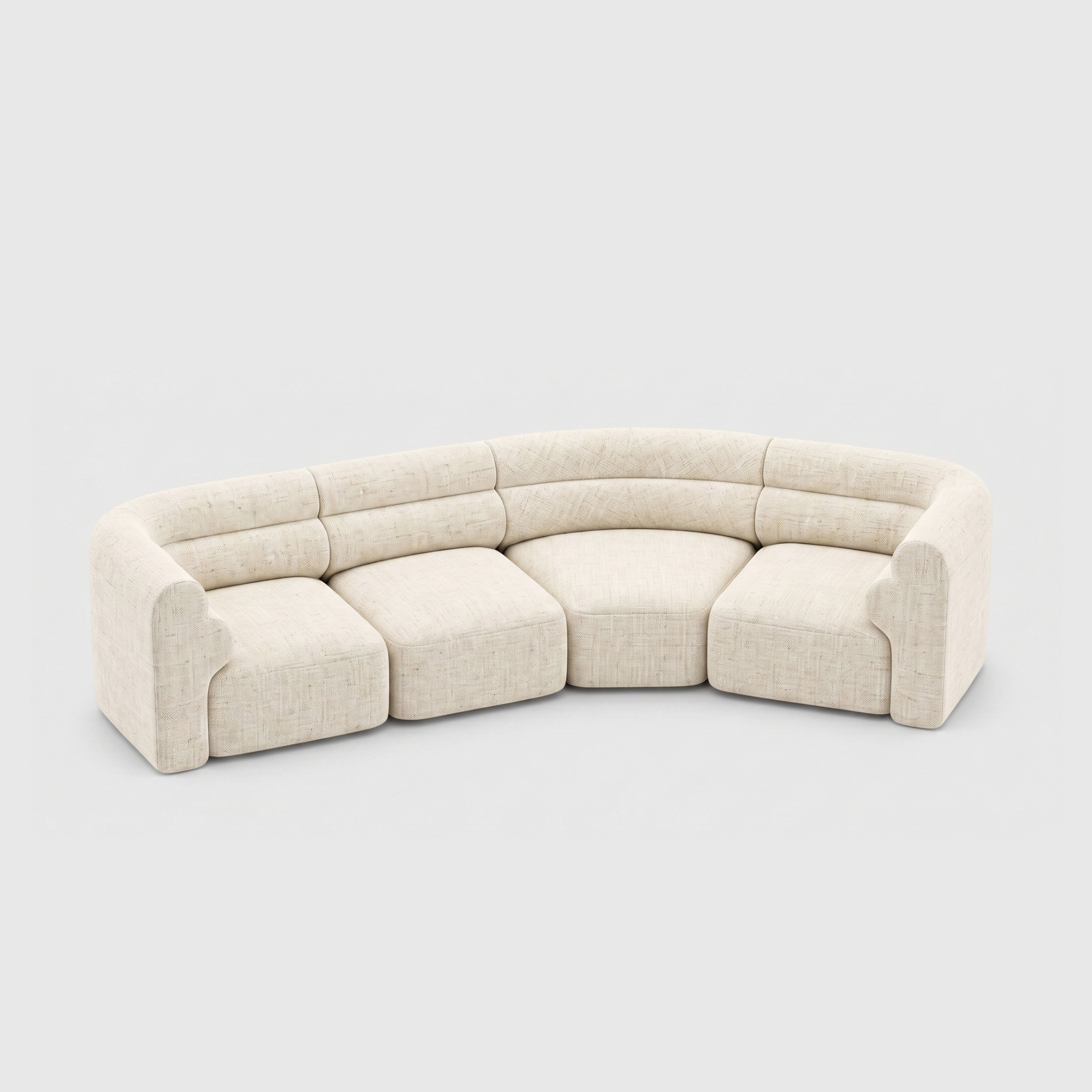 Loaf Modular Sofa - 4 Seat Crescent