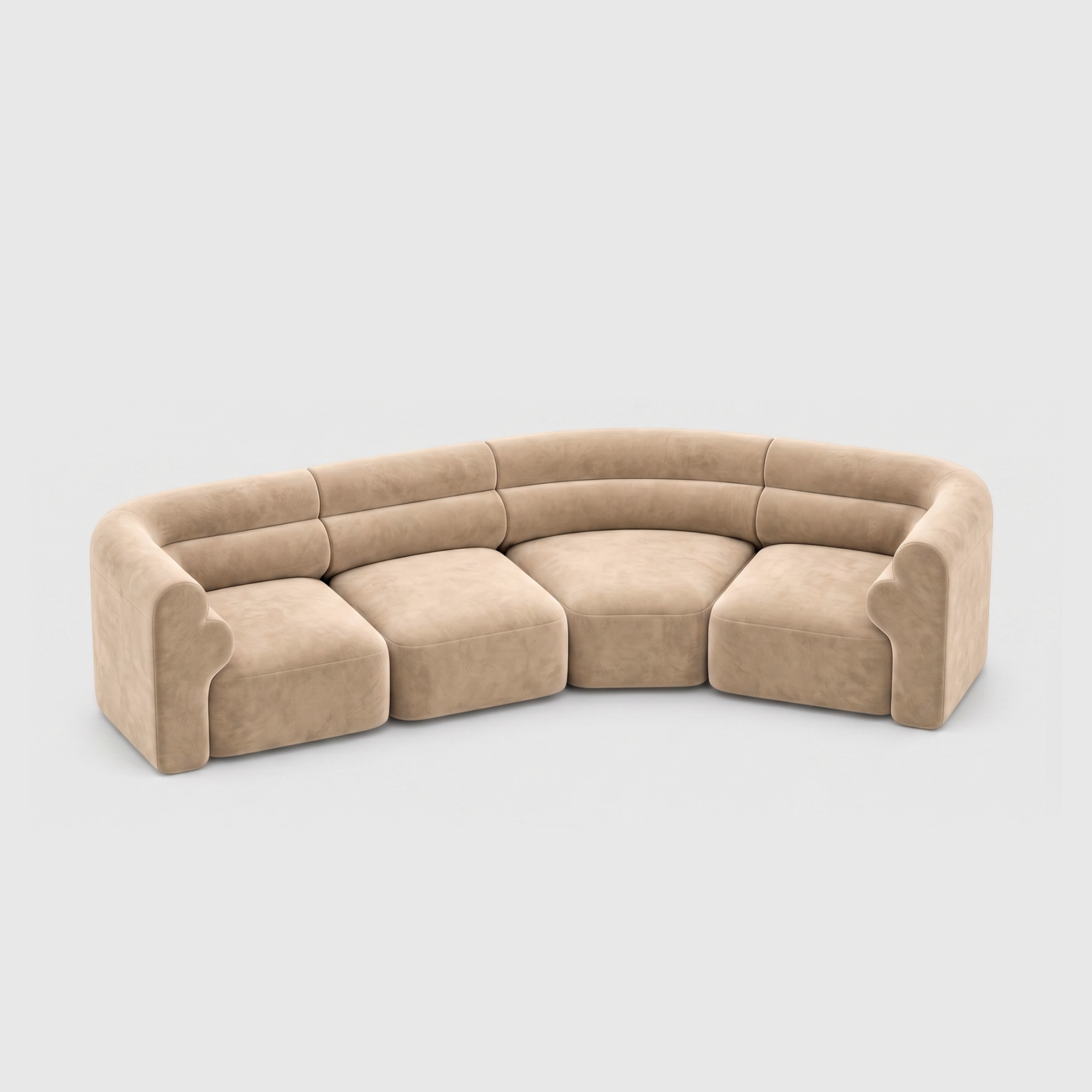 Loaf Modular Sofa - 4 Seat Crescent