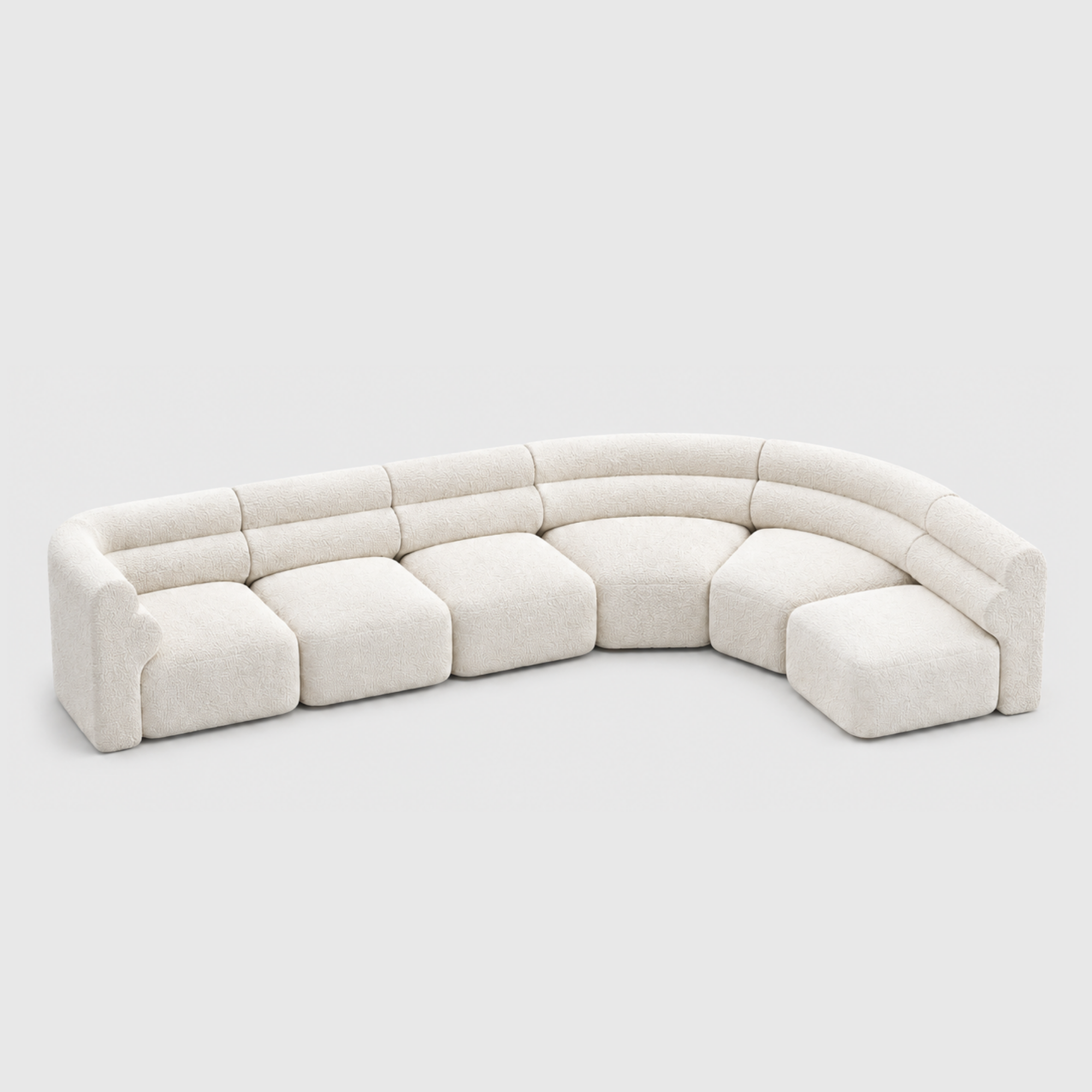 Loaf Modular Sofa - 6 Piece Curved L