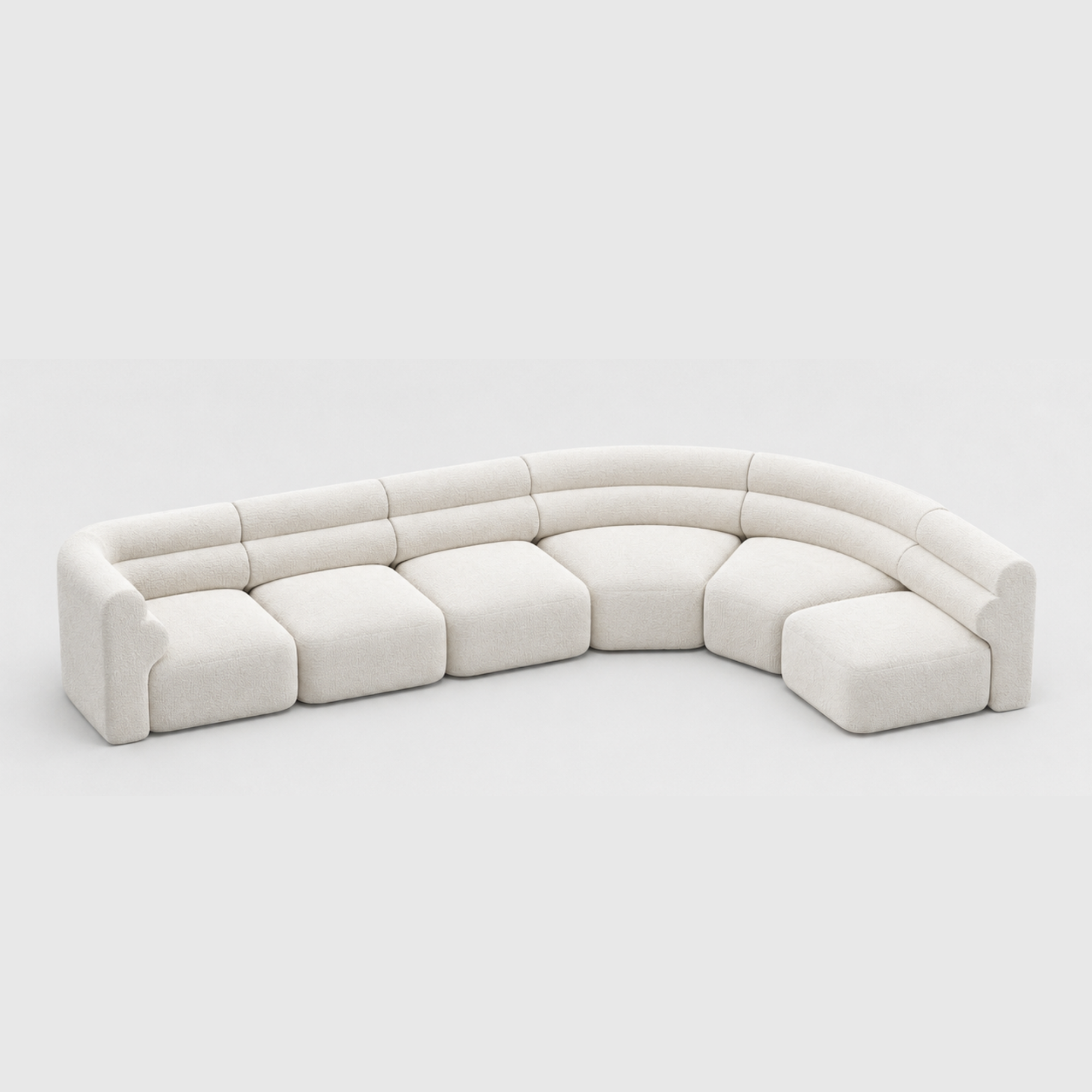 Loaf Modular Sofa - 6 Piece Curved L