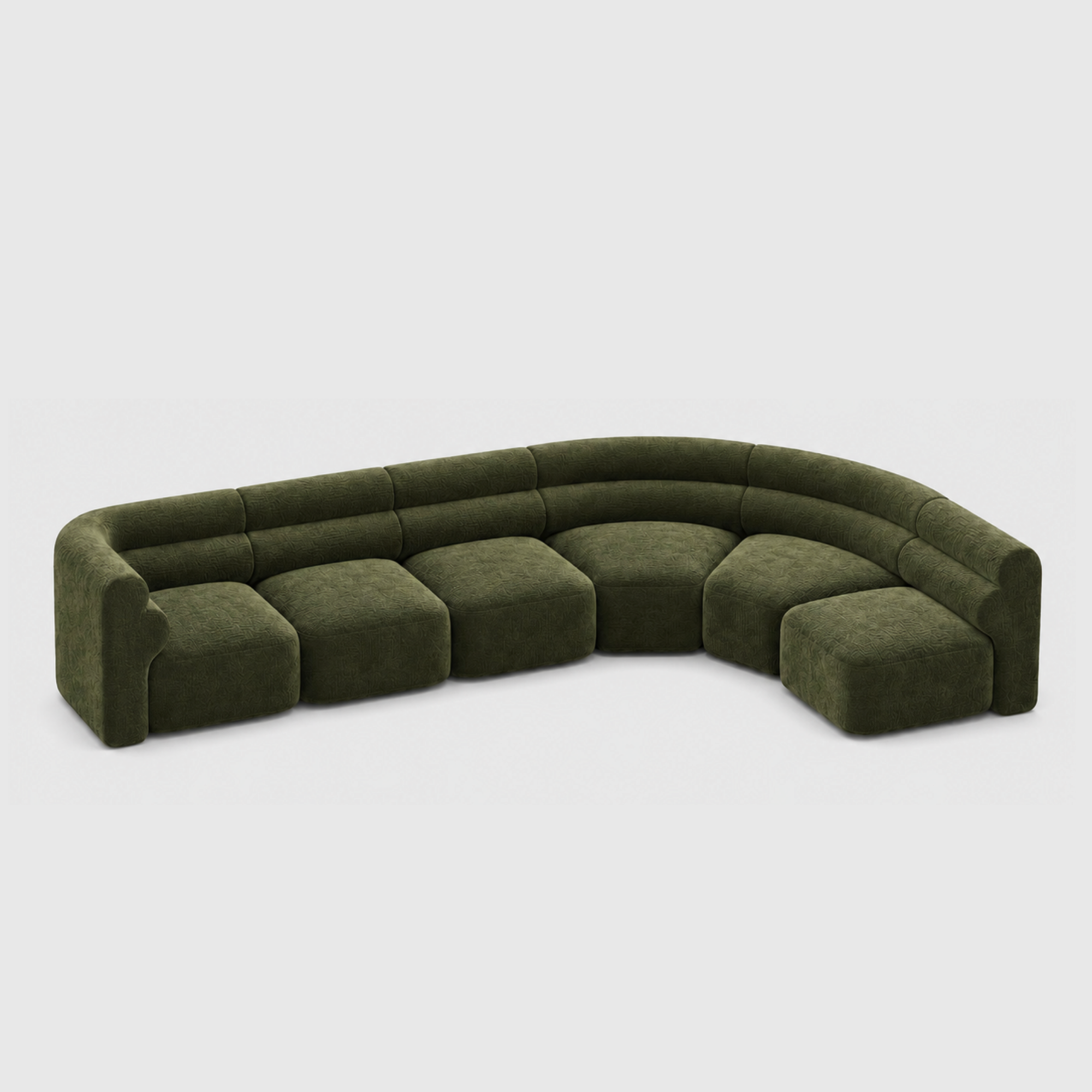 Loaf Modular Sofa - 6 Piece Curved L