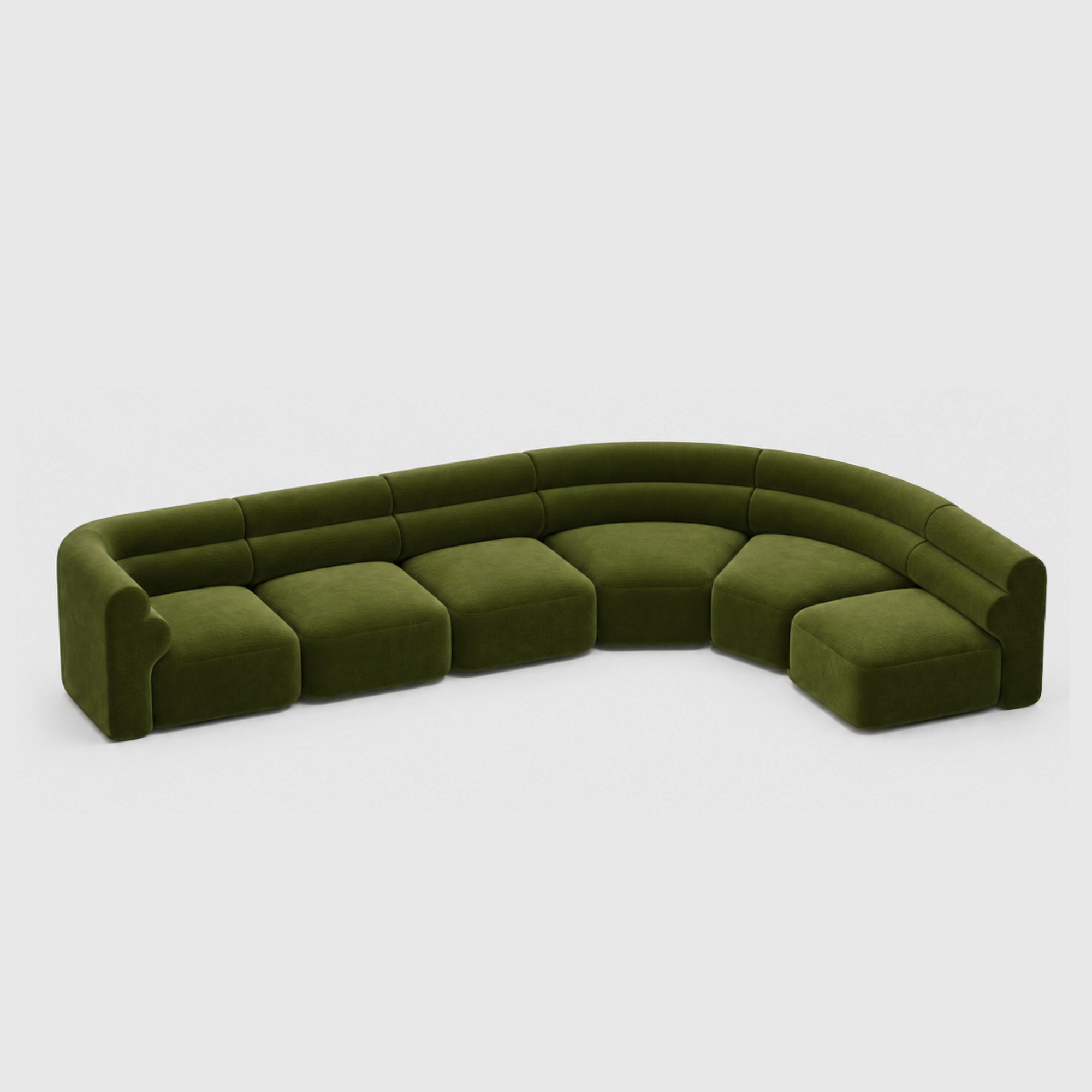 Loaf Modular Sofa - 6 Piece Curved L