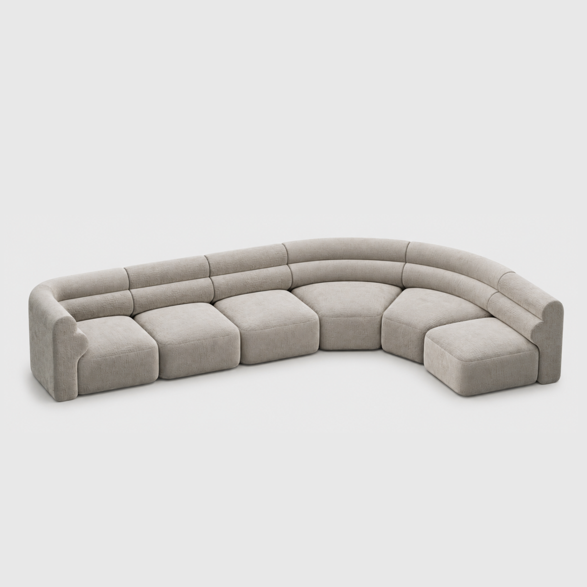 Loaf Modular Sofa - 6 Piece Curved L