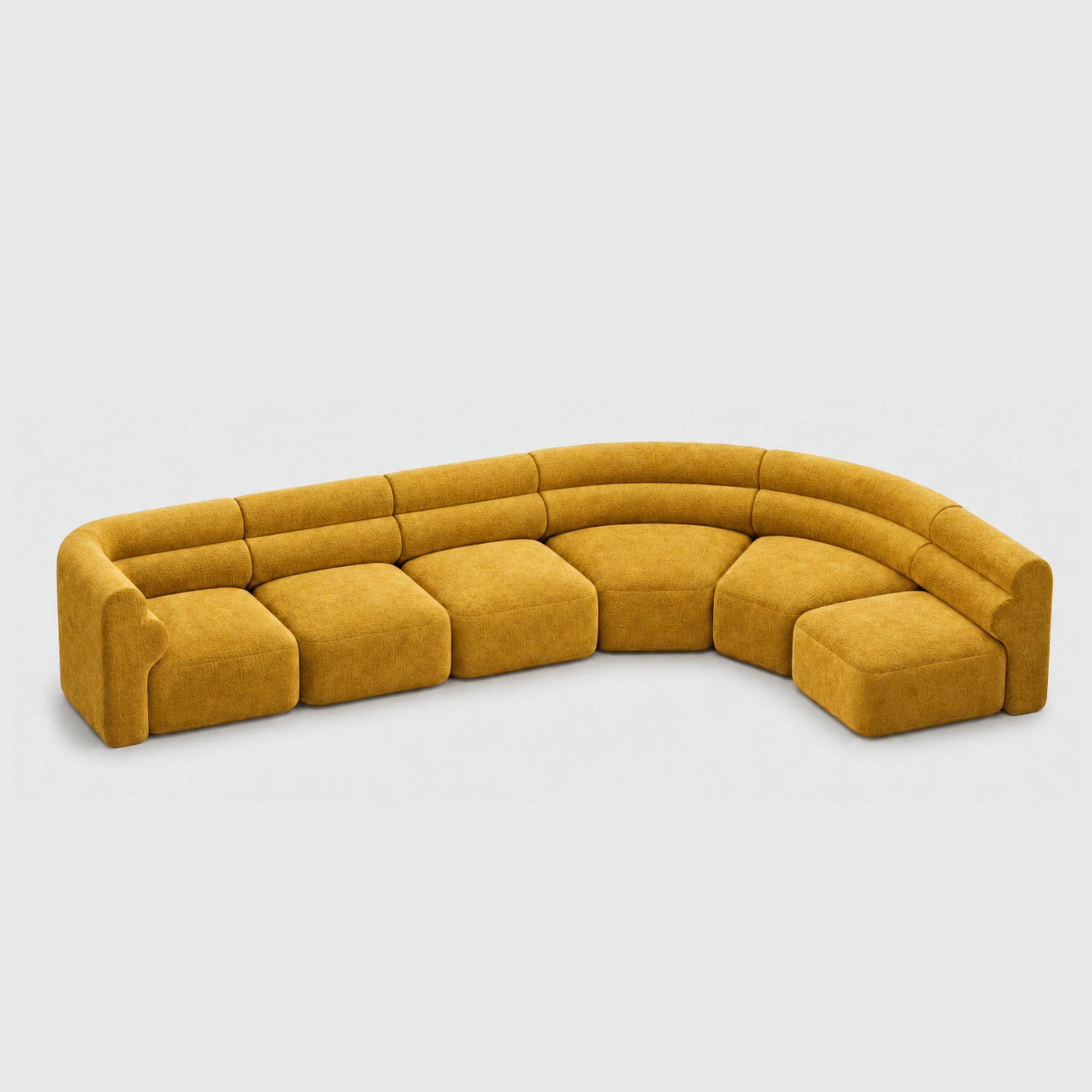 Loaf Modular Sofa - 6 Piece Curved L