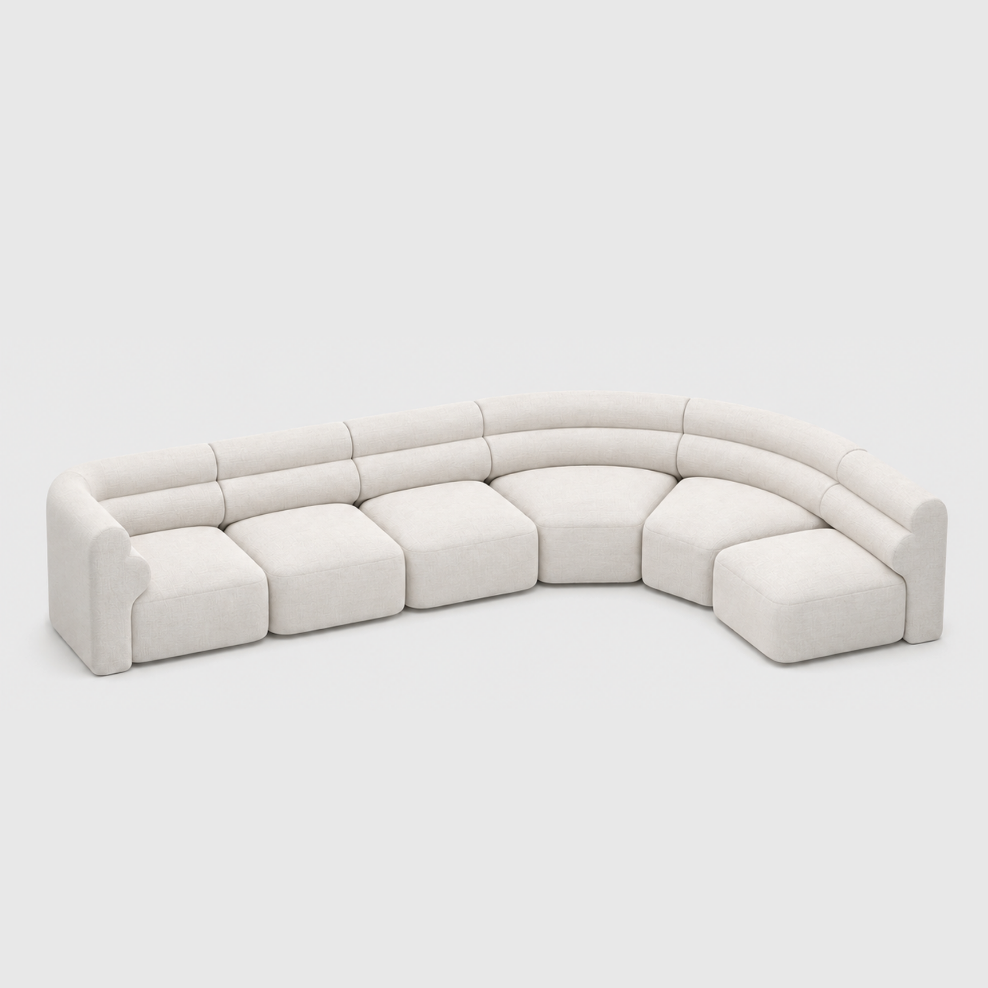 Loaf Modular Sofa - 6 Piece Curved L