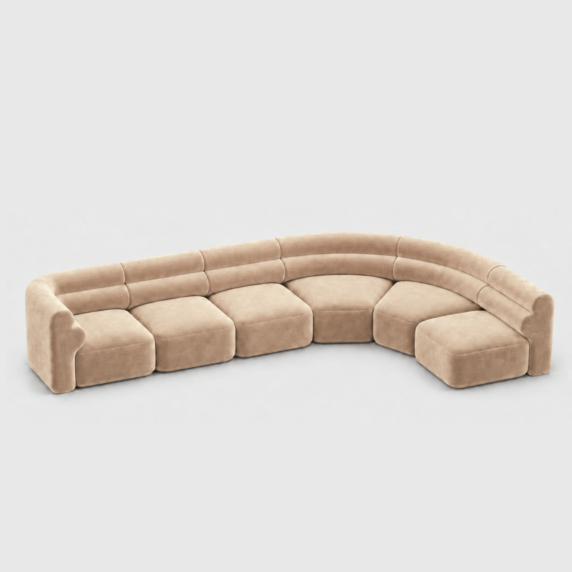 Loaf Modular Sofa - 6 Piece Curved L