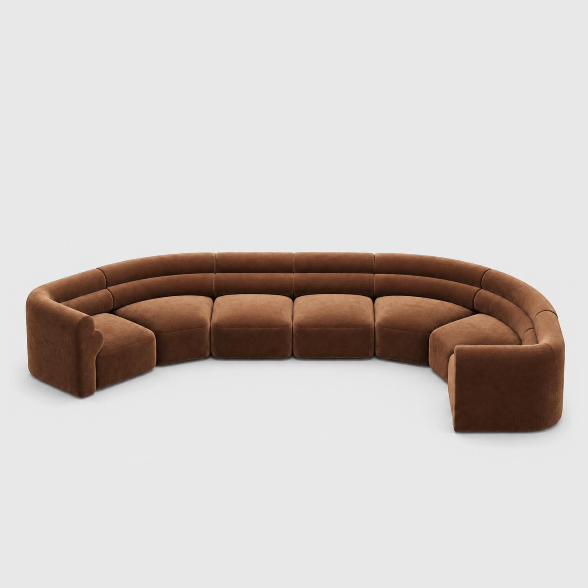 Loaf Modular Sofa - 7 Piece Crescent