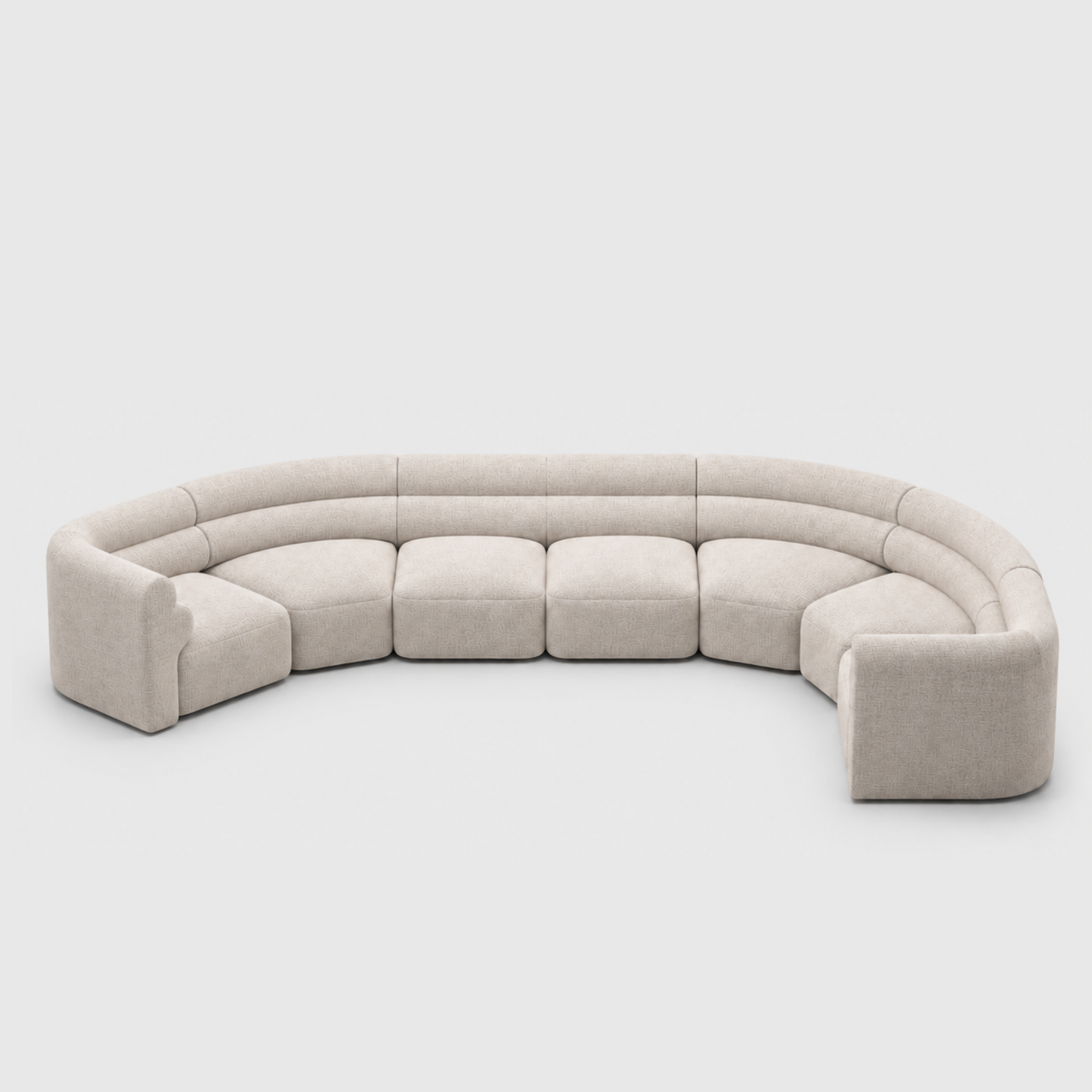 Loaf Modular Sofa - 7 Piece Crescent