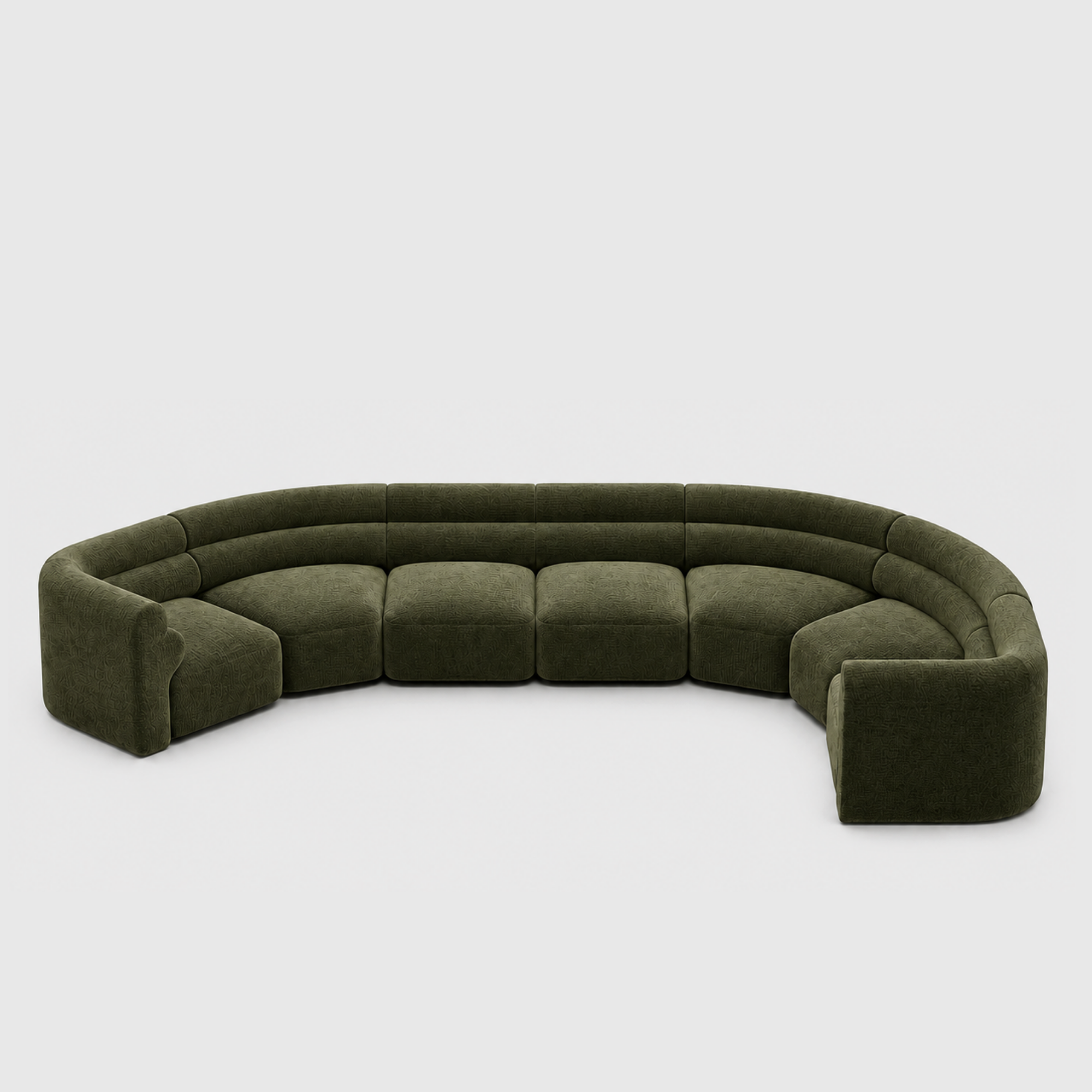 Loaf Modular Sofa - 7 Piece Crescent