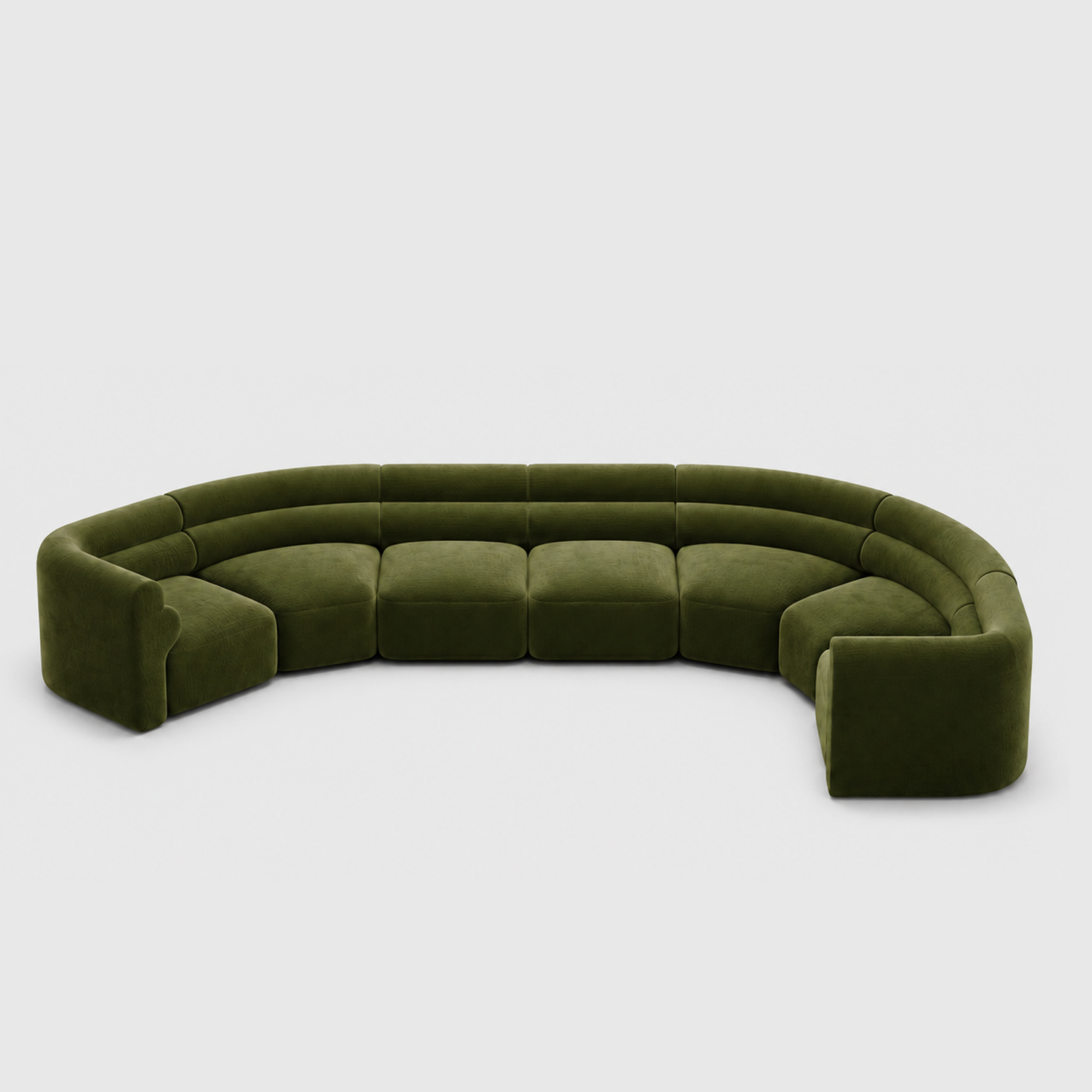 Loaf Modular Sofa - 7 Piece Crescent