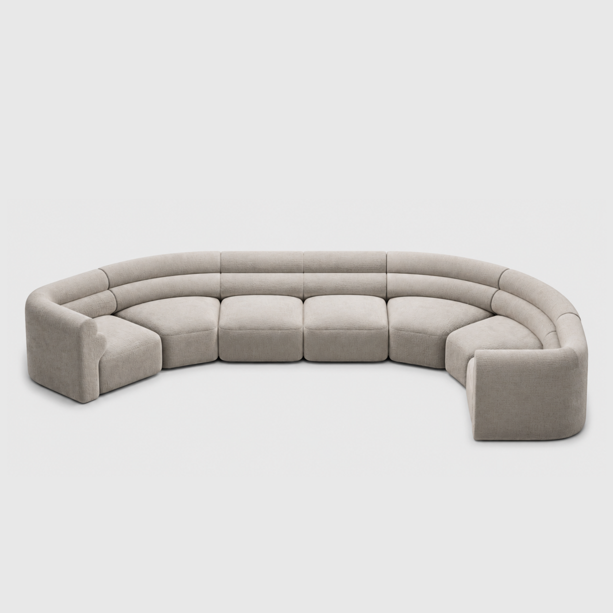 Loaf Modular Sofa - 7 Piece Crescent