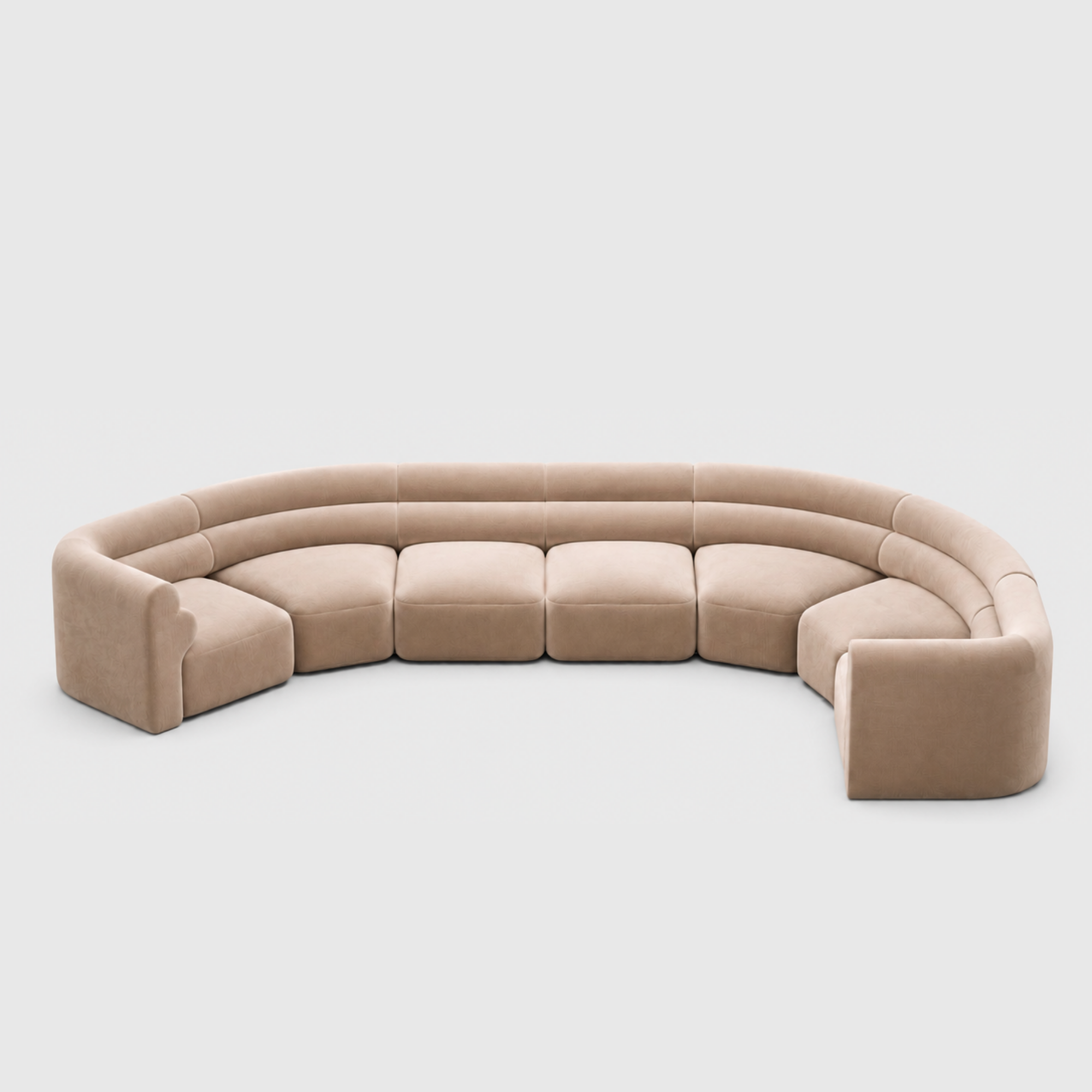 Loaf Modular Sofa - 7 Piece Crescent