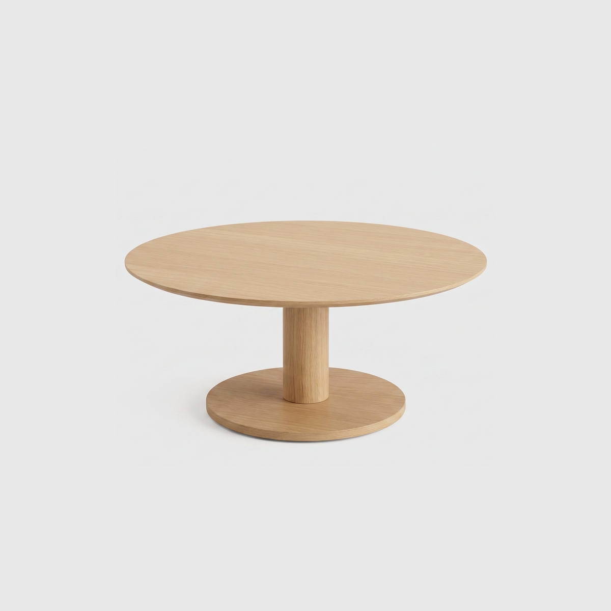 New Piece Fed Coffee Table in oak, teak and black timber finishes