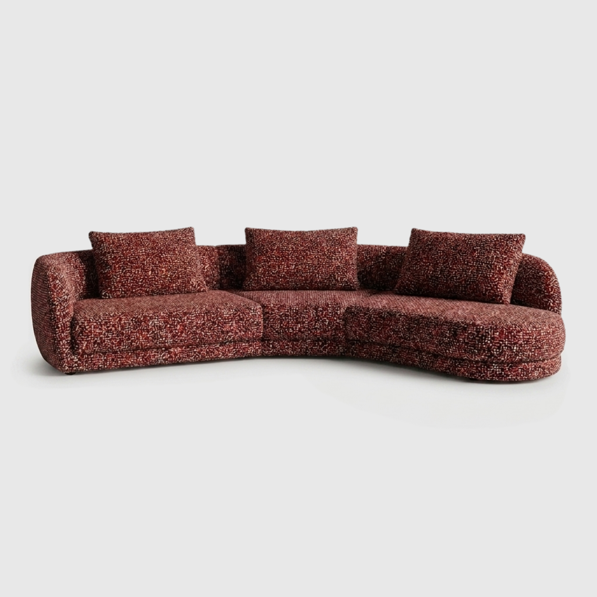 Cirra Sofa - 3 Seater Curved Chaise Sofa