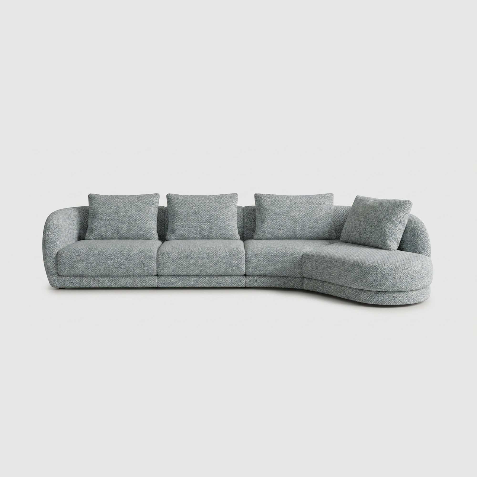 Cirra Sofa - 4 Seater Curved Chaise Sofa