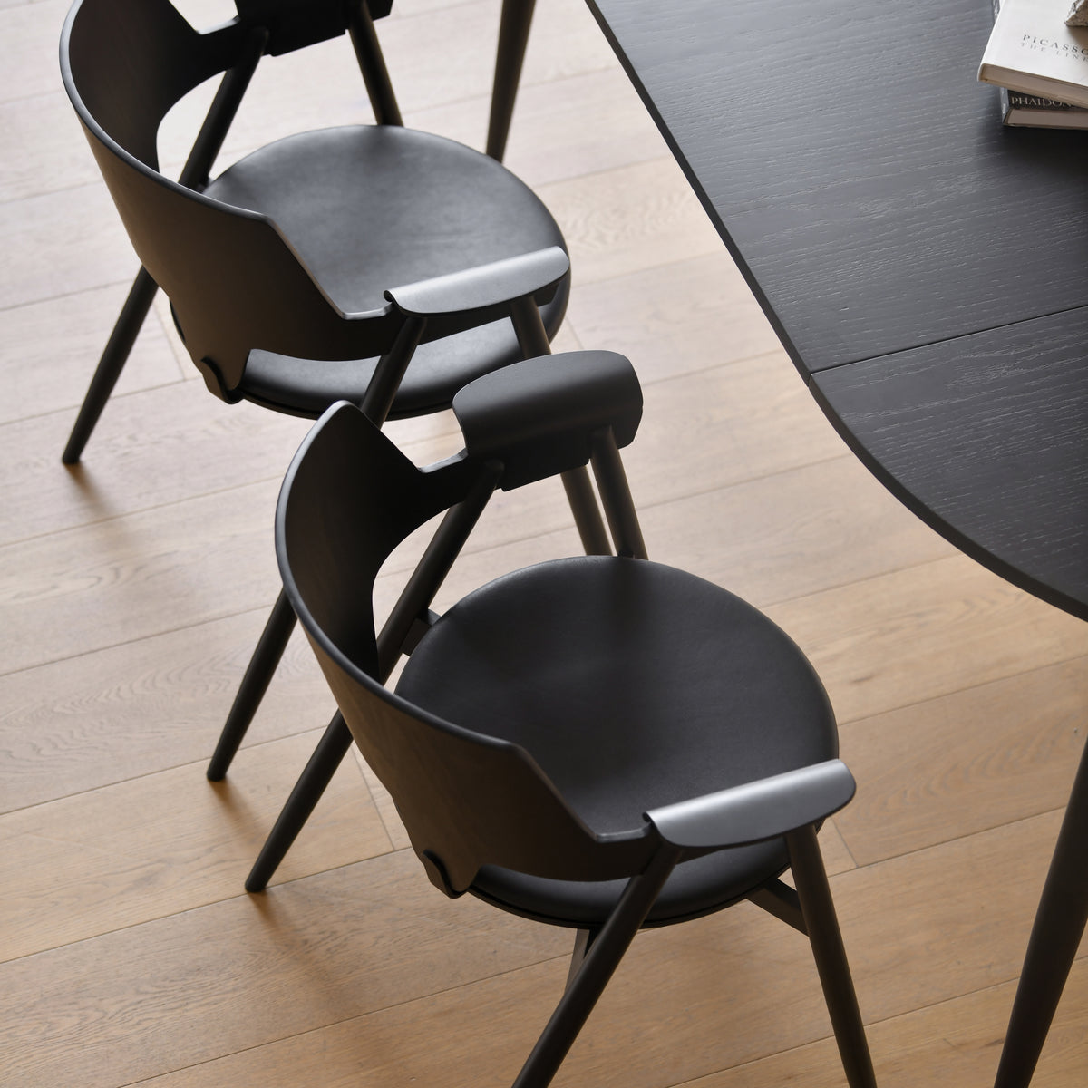 New Piece_Cadot_Woodpecker Dining Chair_Black Timber & Black Leather_Dining Chair_3