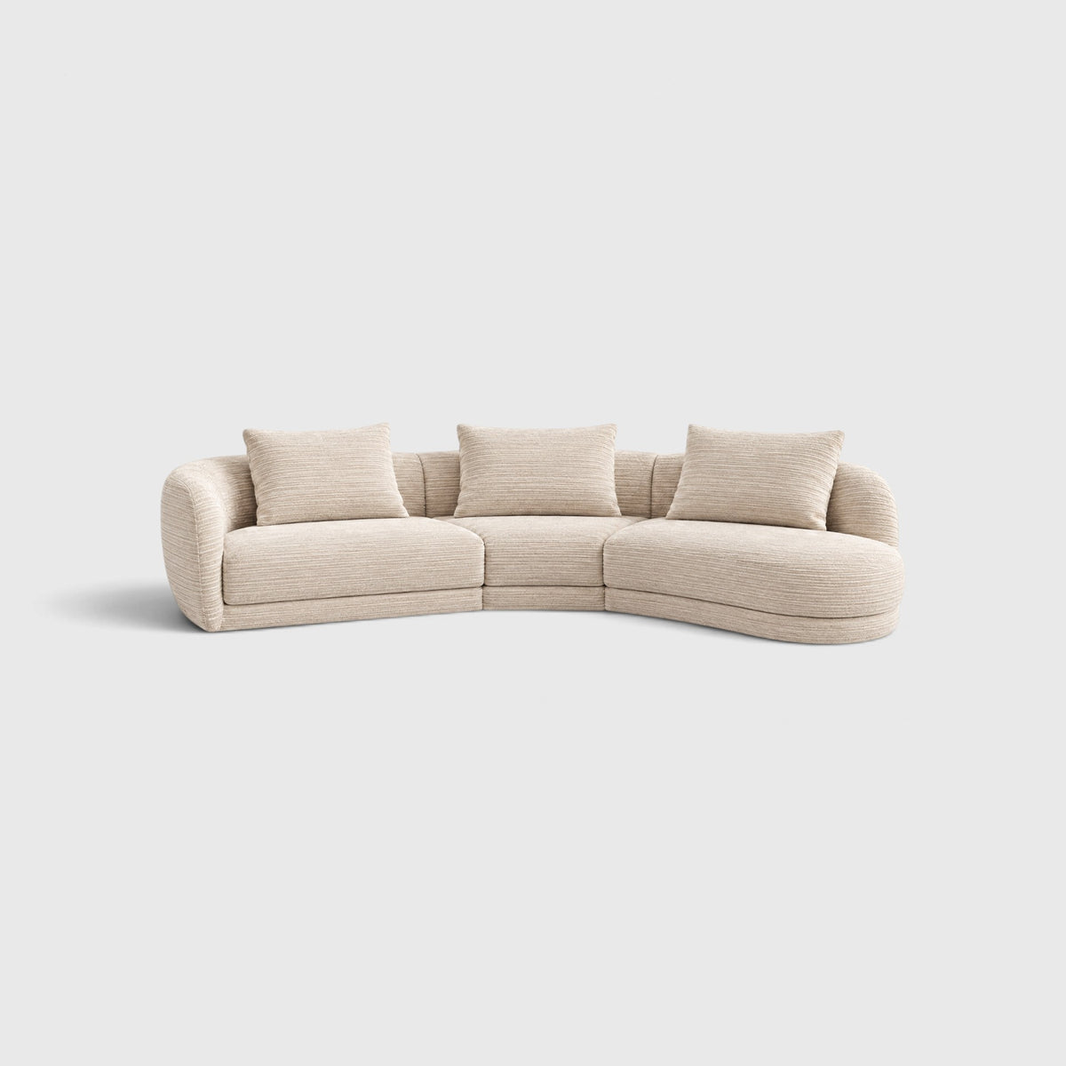 Cirra - 3 Seat Curved Chaise Sofa