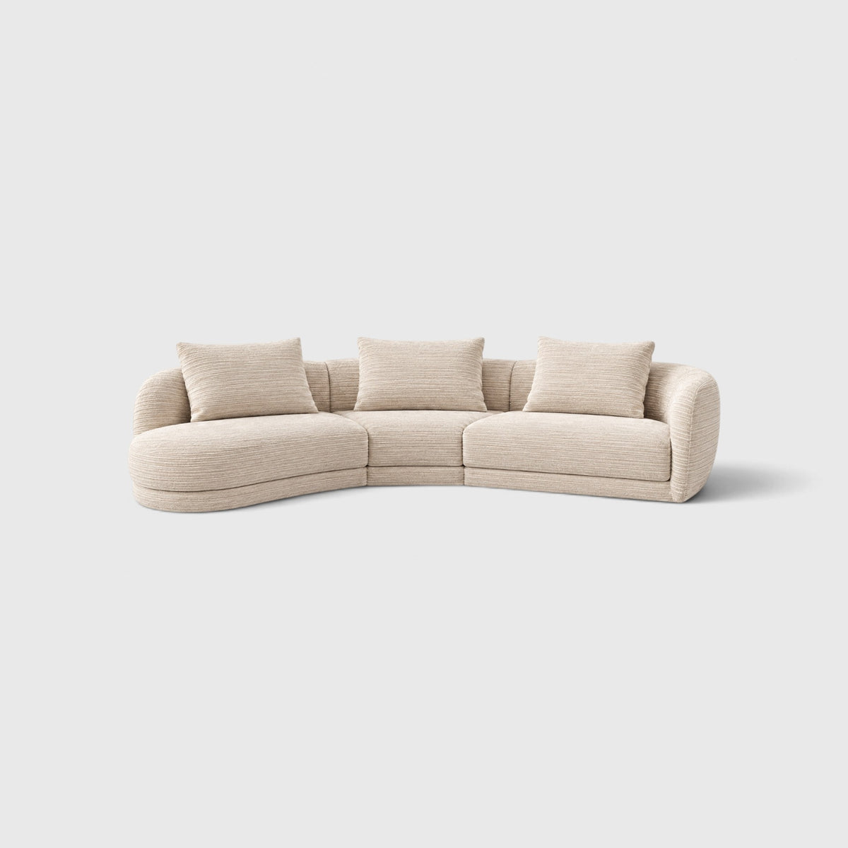 Cirra - 3 Seat Curved Chaise Sofa