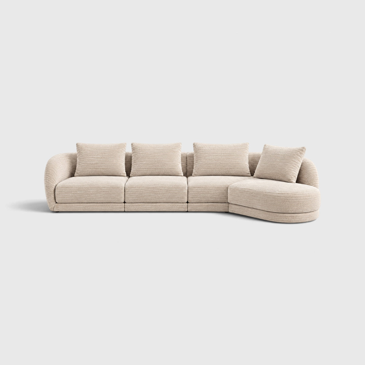 Cirra - 4 Seat Curved Chaise Sofa