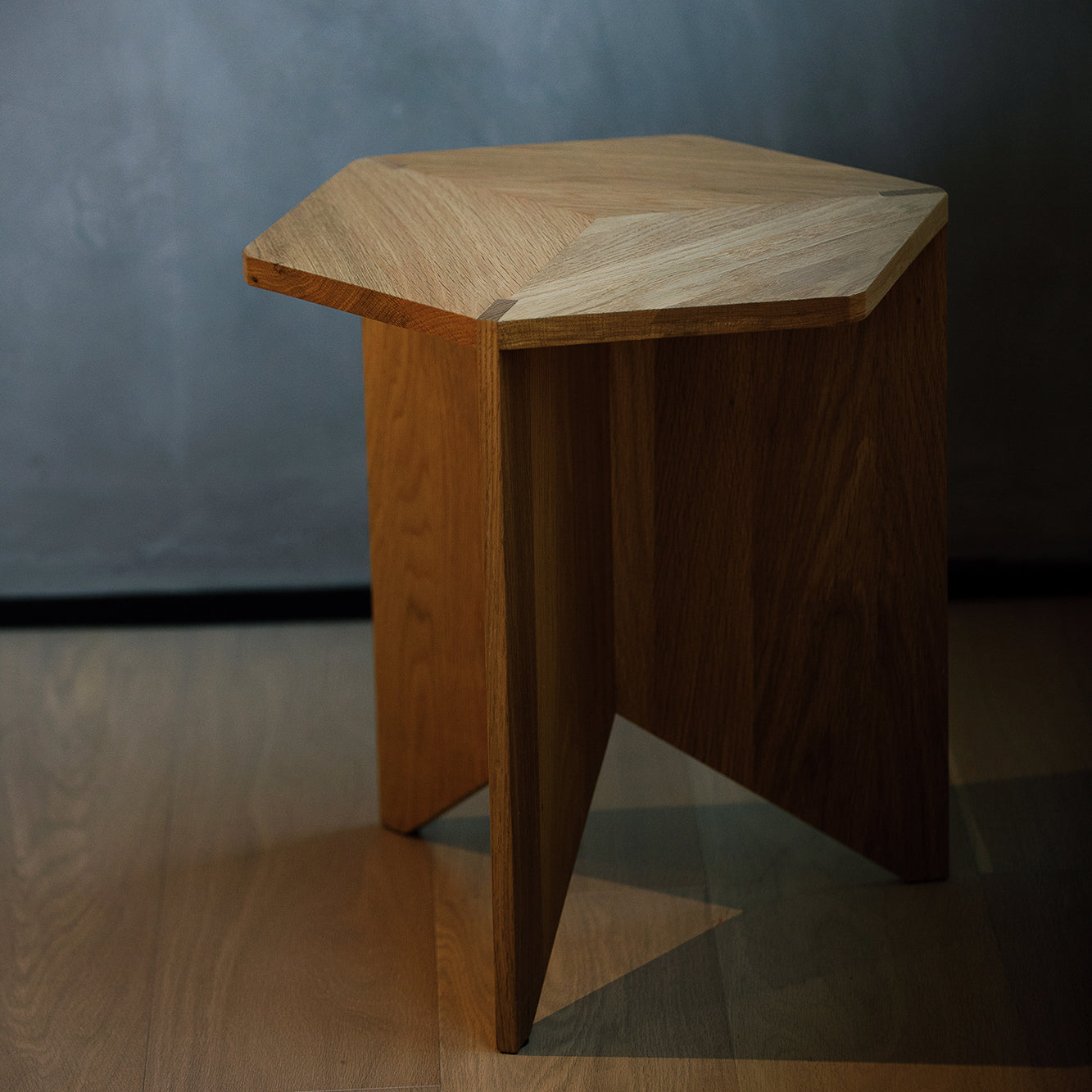 New Piece_Donxi_Hexagon Side Table_Oak_Side Table_2
