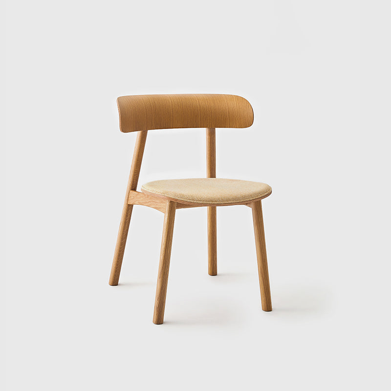 New Piece_Jianze_Yang Chair - Upholstered Seat_Light Oak_Dining Chair_1