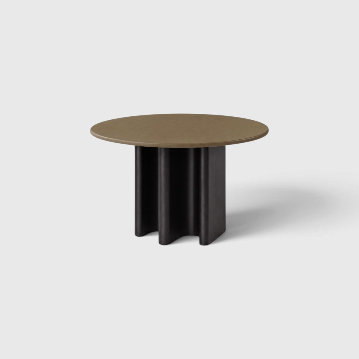 Flow - Olive & Black Round Dining Table