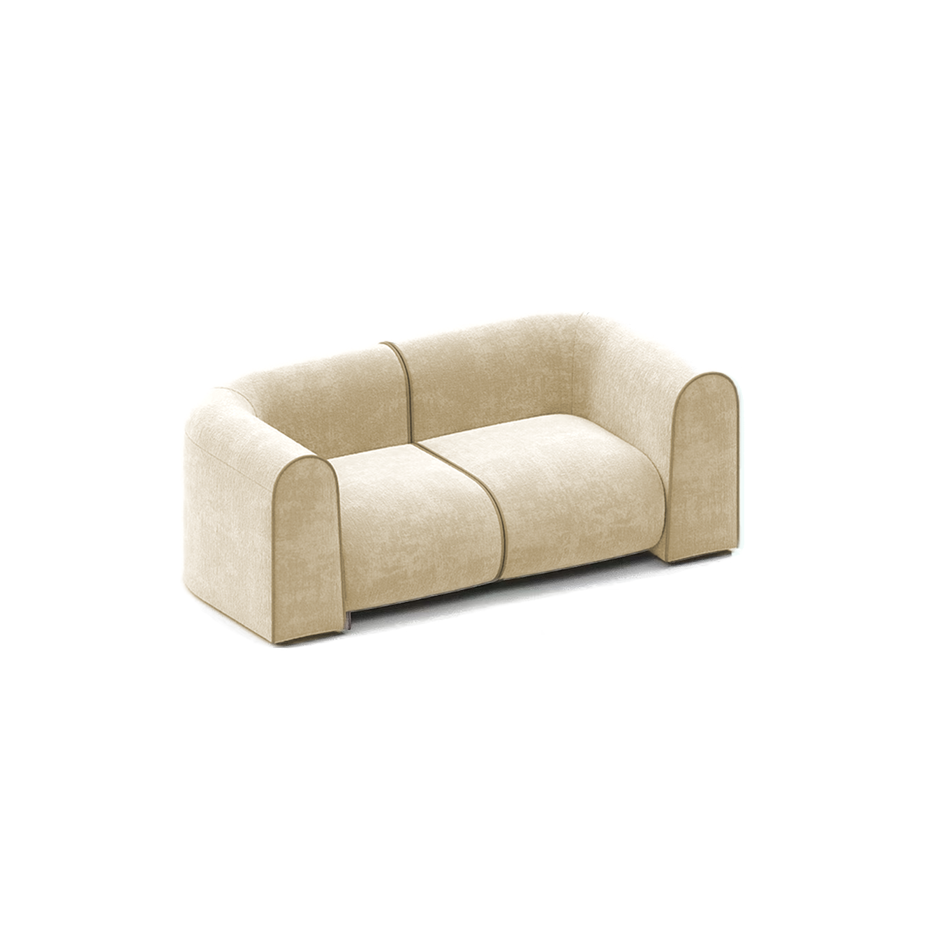 New Piece_Lift Loft_Large Curv Modular Sofa 2 Seater_Sand_Modular Sofa _1