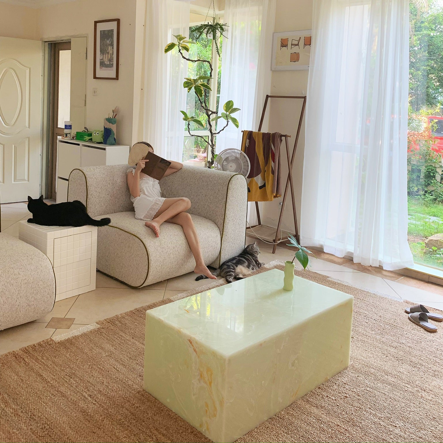 New Piece_Lift Loft_Large Curv Modular Sofa 2 Seater_Sand_Modular Sofa _6