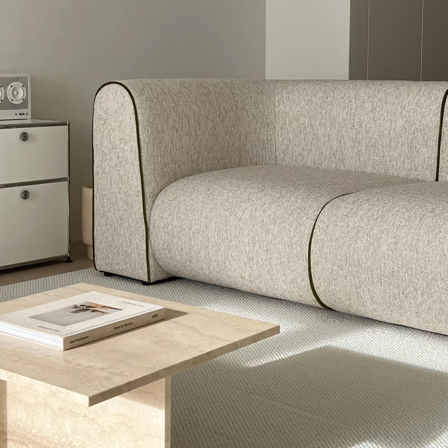 New Piece_Lift Loft_Large Curv Modular Sofa 2 Seater_Tweed_Modular Sofa _2