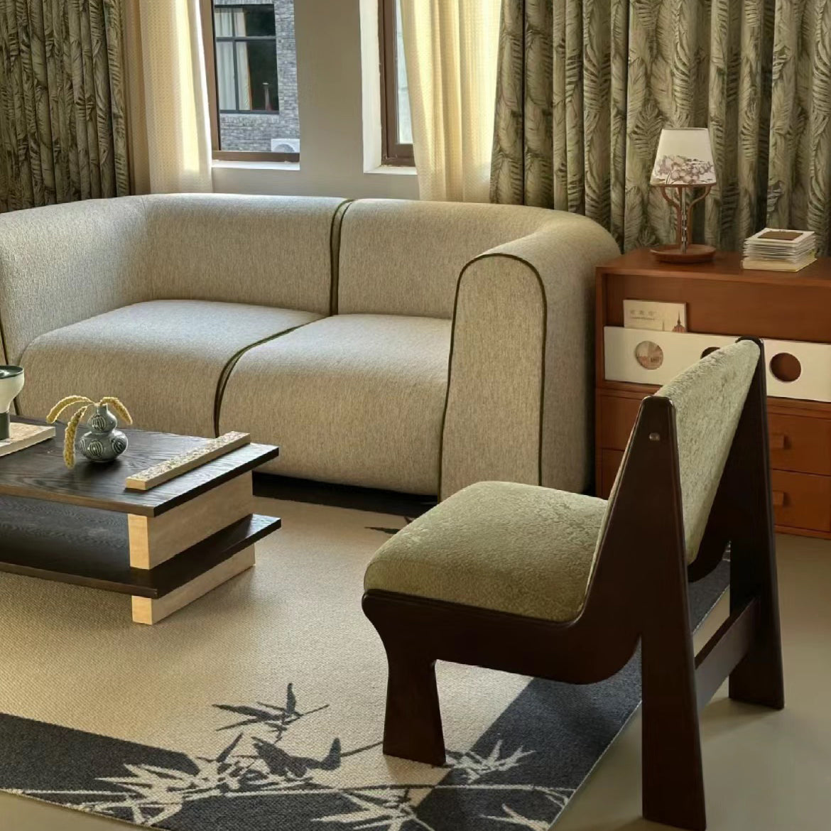 New Piece_Lift Loft_Large Curv Modular Sofa 2 Seater_Tweed_Modular Sofa _6