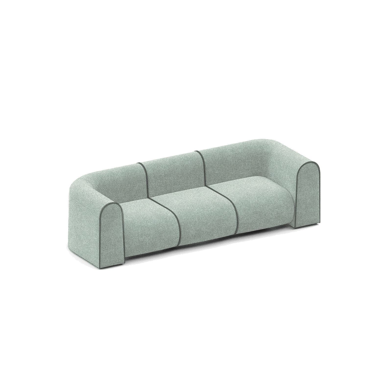 New Piece_Lift Loft_Large Curv Modular Sofa 3 Seater_Aegean_Modular Sofa _1