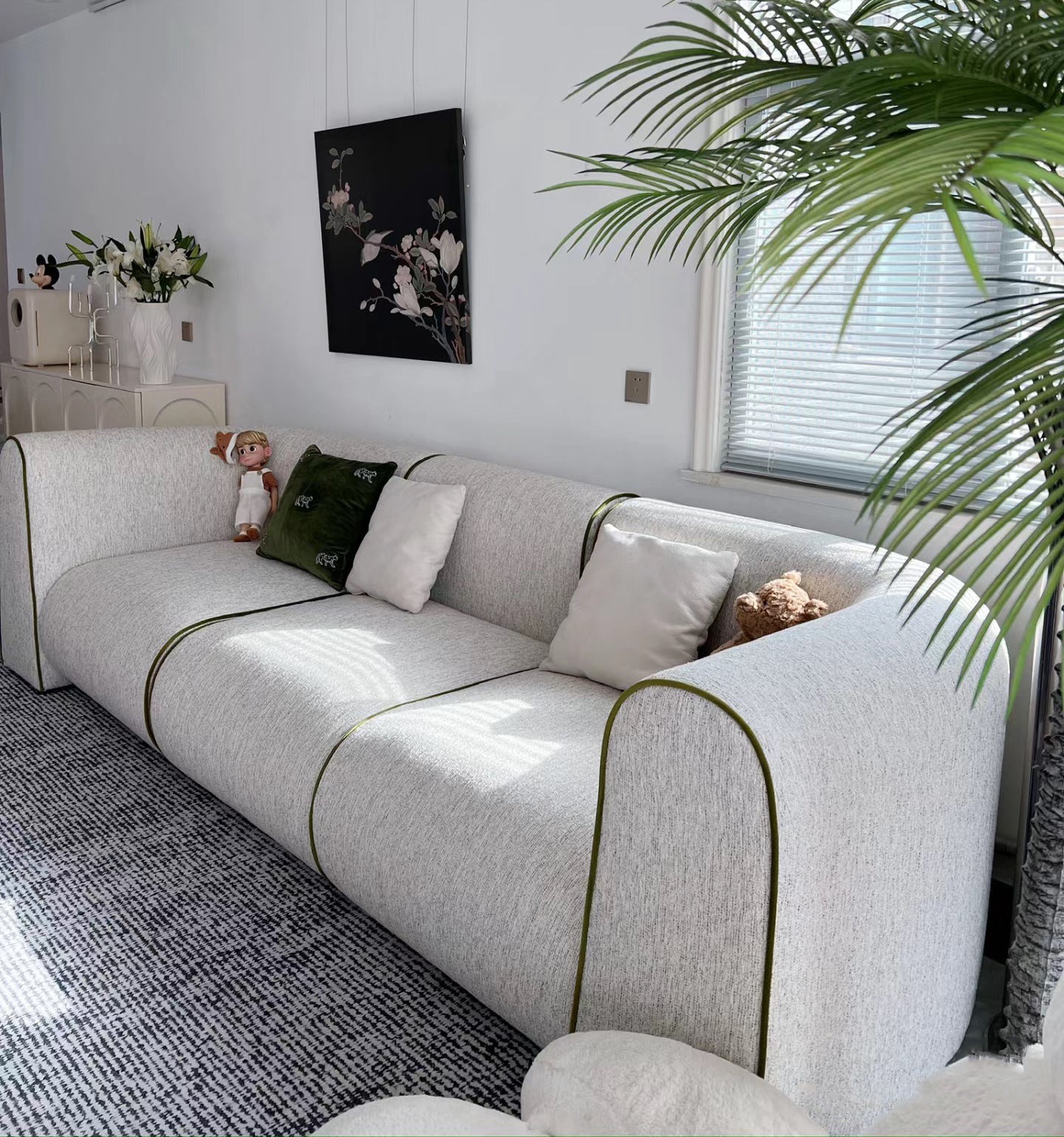 New Piece_Lift Loft_Large Curv Modular Sofa 3 Seater_Chenille_Modular Sofa _4