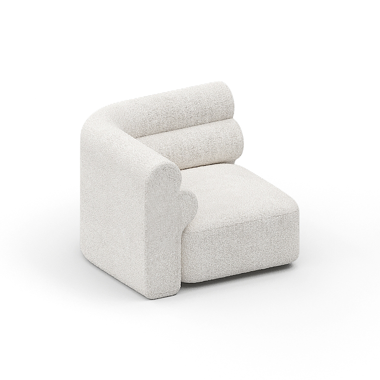 New Piece_Lift Loft_Loaf Corner Modular Sofa Boucle_White_Modular Sofa _2