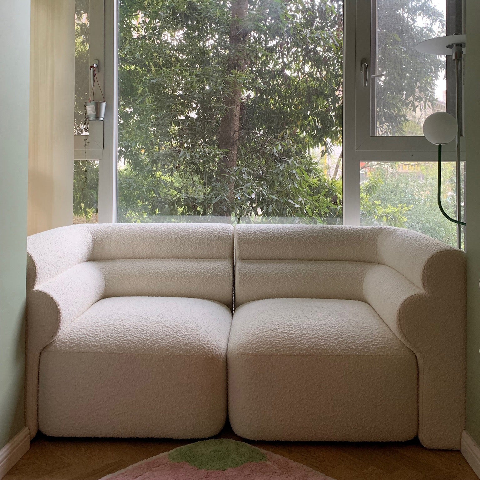 New Piece_Lift Loft_Loaf Modular Sofa 2 Seater Boucle_White_Modular Sofa _2