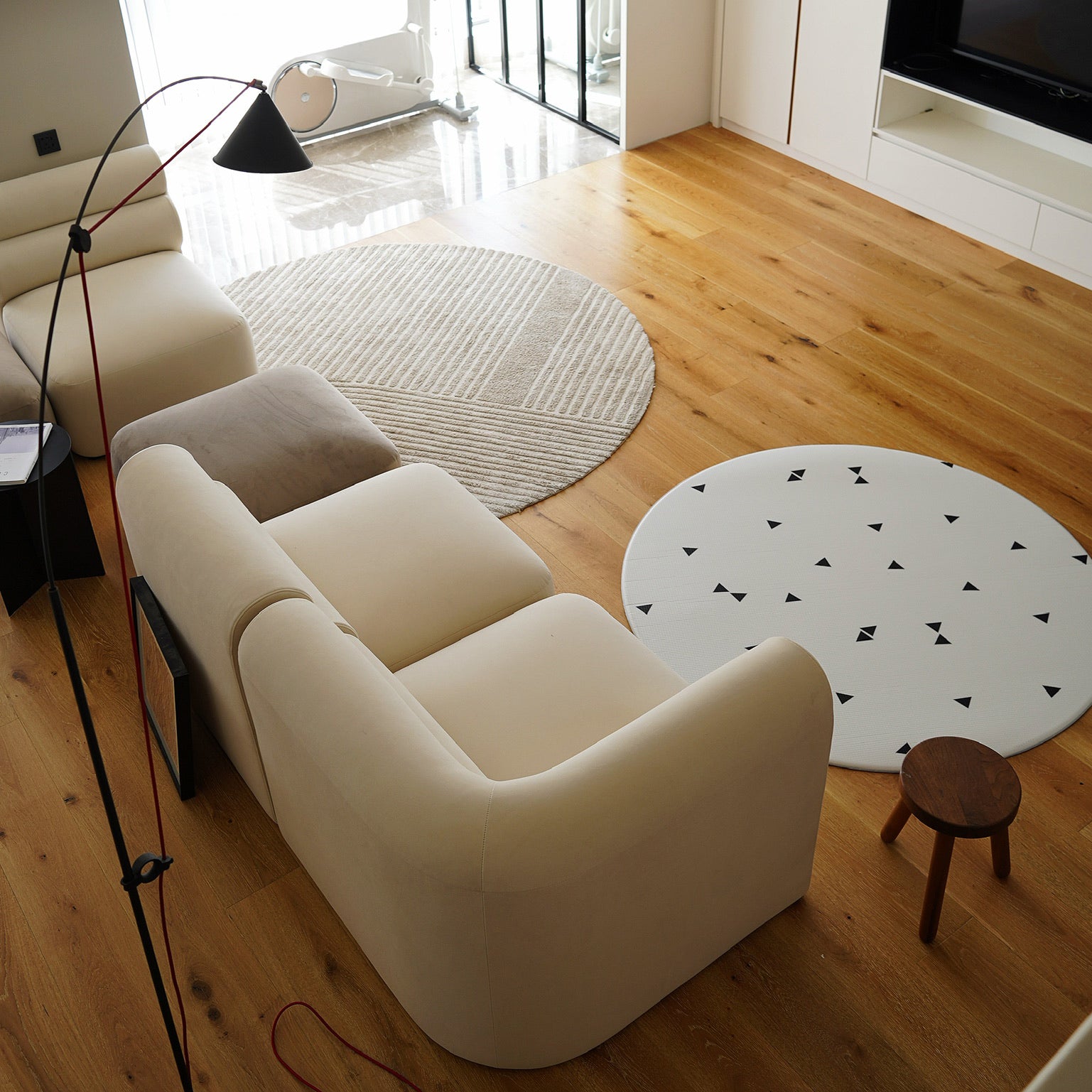 New Piece_Lift Loft_Loaf Modular Sofa 3 Seater Velvet_ Cream_Modular Sofa _2
