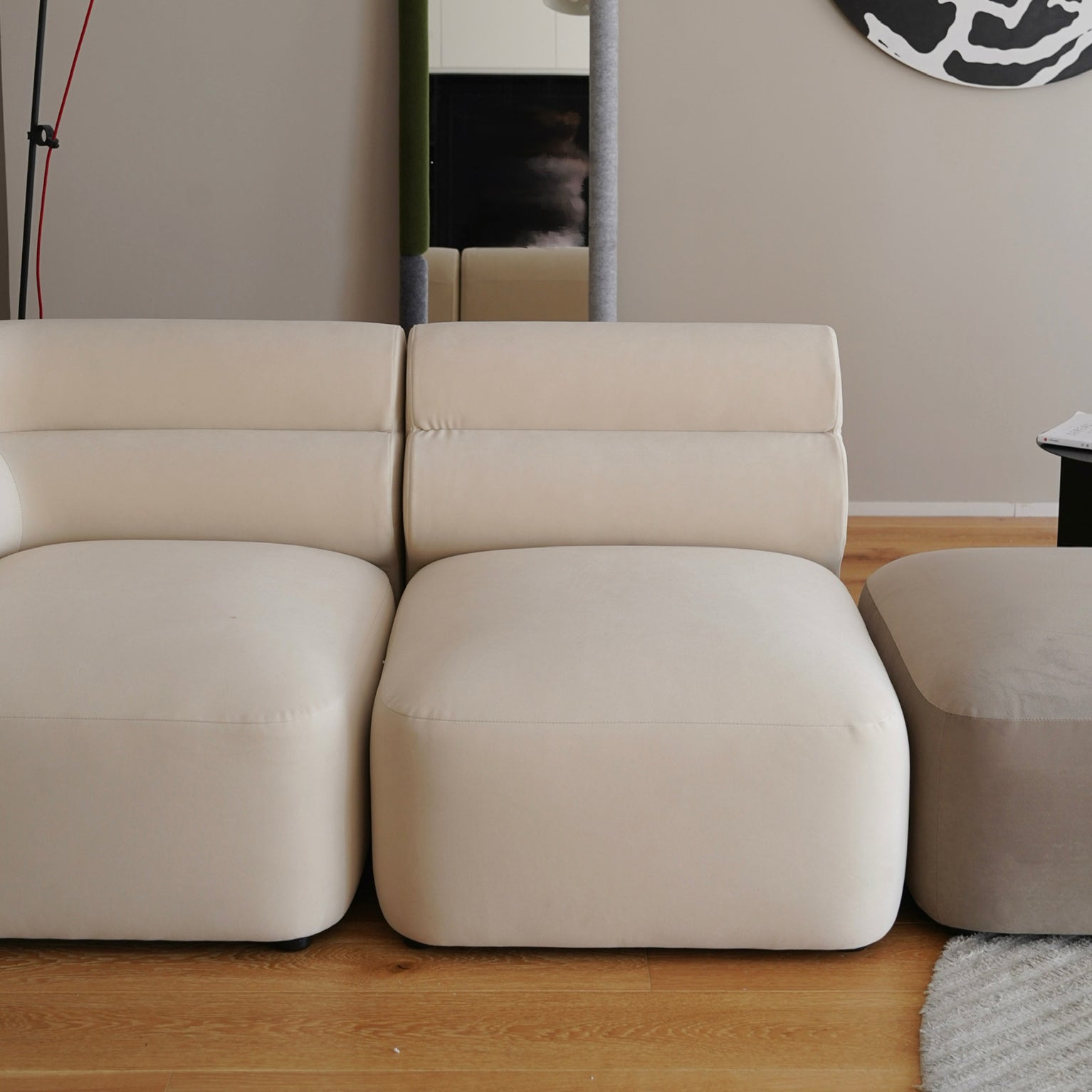 New Piece_Lift Loft_Loaf Modular Sofa 3 Seater Velvet_ Cream_Modular Sofa _5