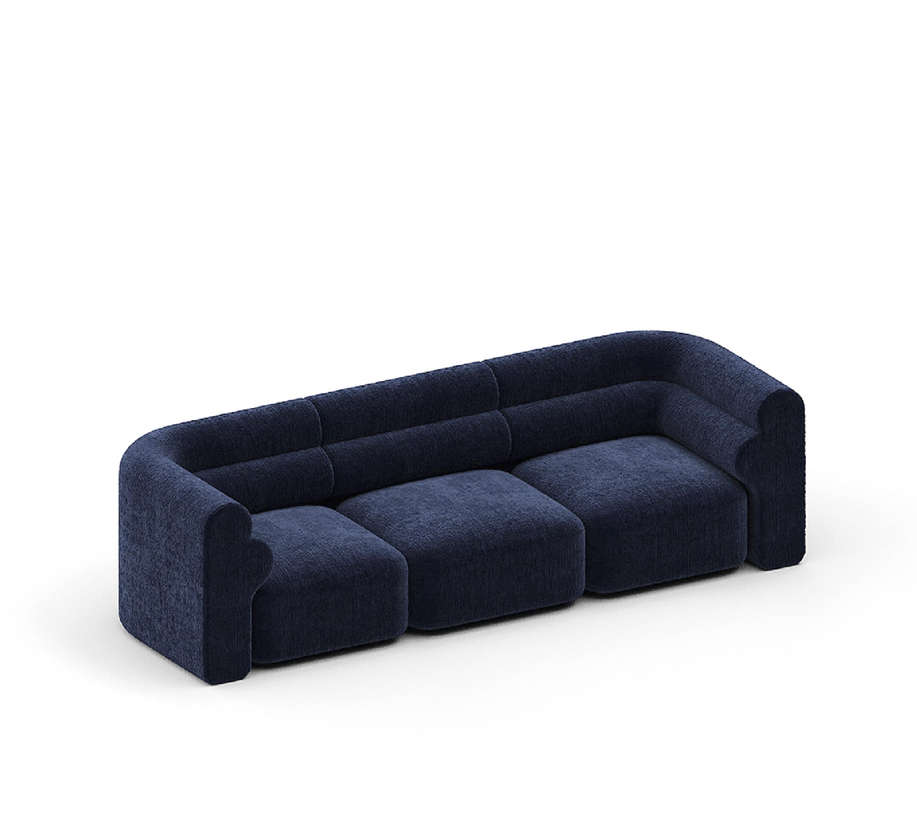 New Piece_Lift Loft_Loaf Modular Sofa 3 Seater Velvet_ Sapphire Blue_Modular Sofa _1